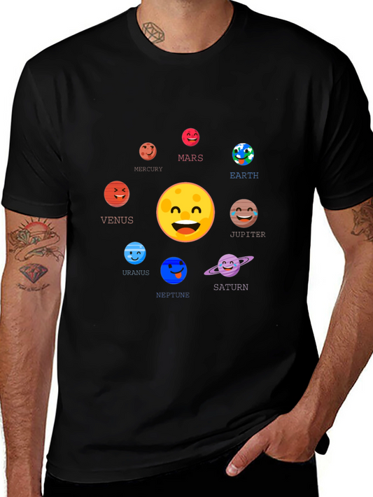 Solar System Planets Emoji T-Shirt