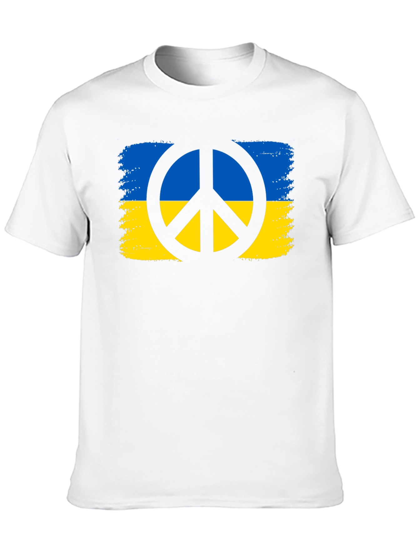 Ukraine Peace Sign Black T-Shirt