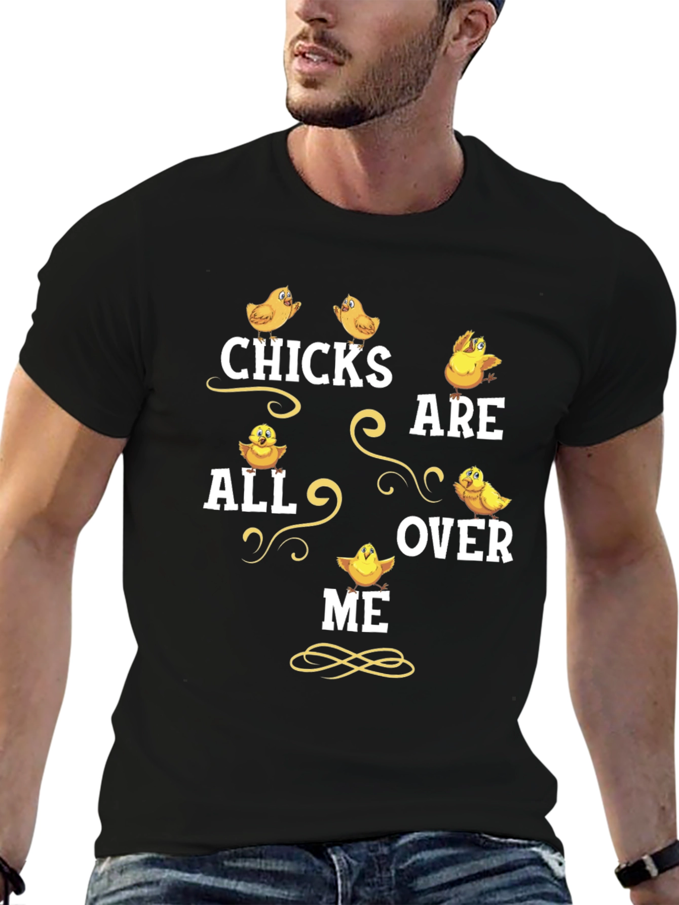 Funny Chicks All Over Me Easter T-Shirt