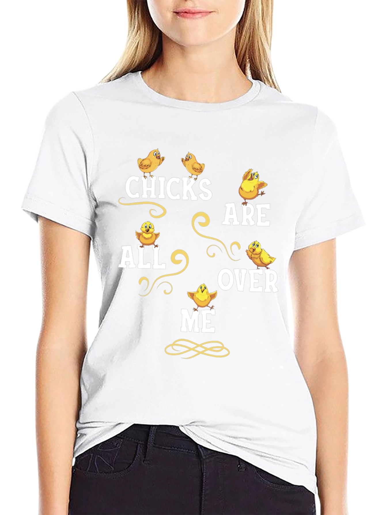 Funny Chicks All Over Me Easter T-Shirt