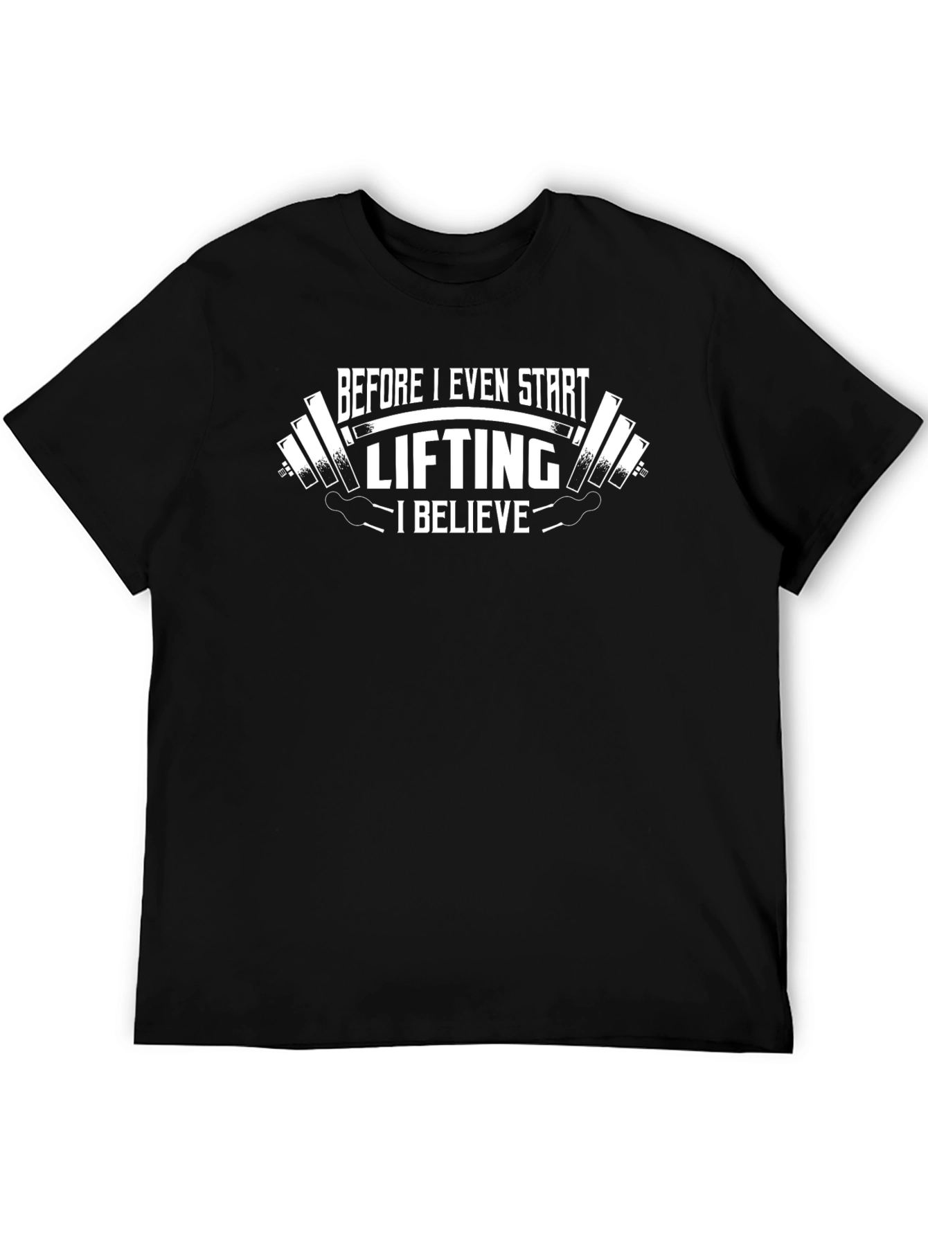 Lifting Believer Mens Black Graphic T-Shirt