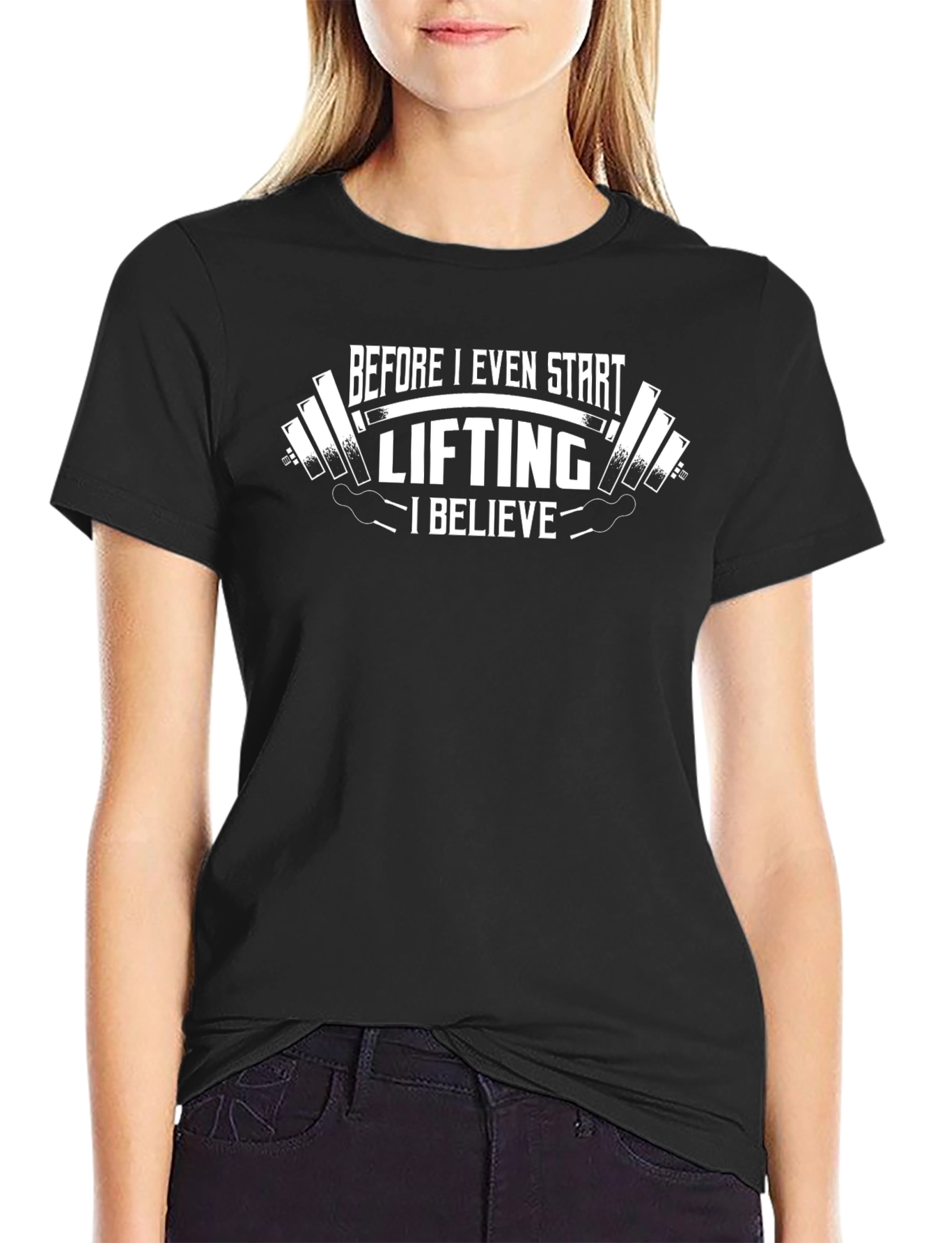 Lifting Believer Mens Black Graphic T-Shirt