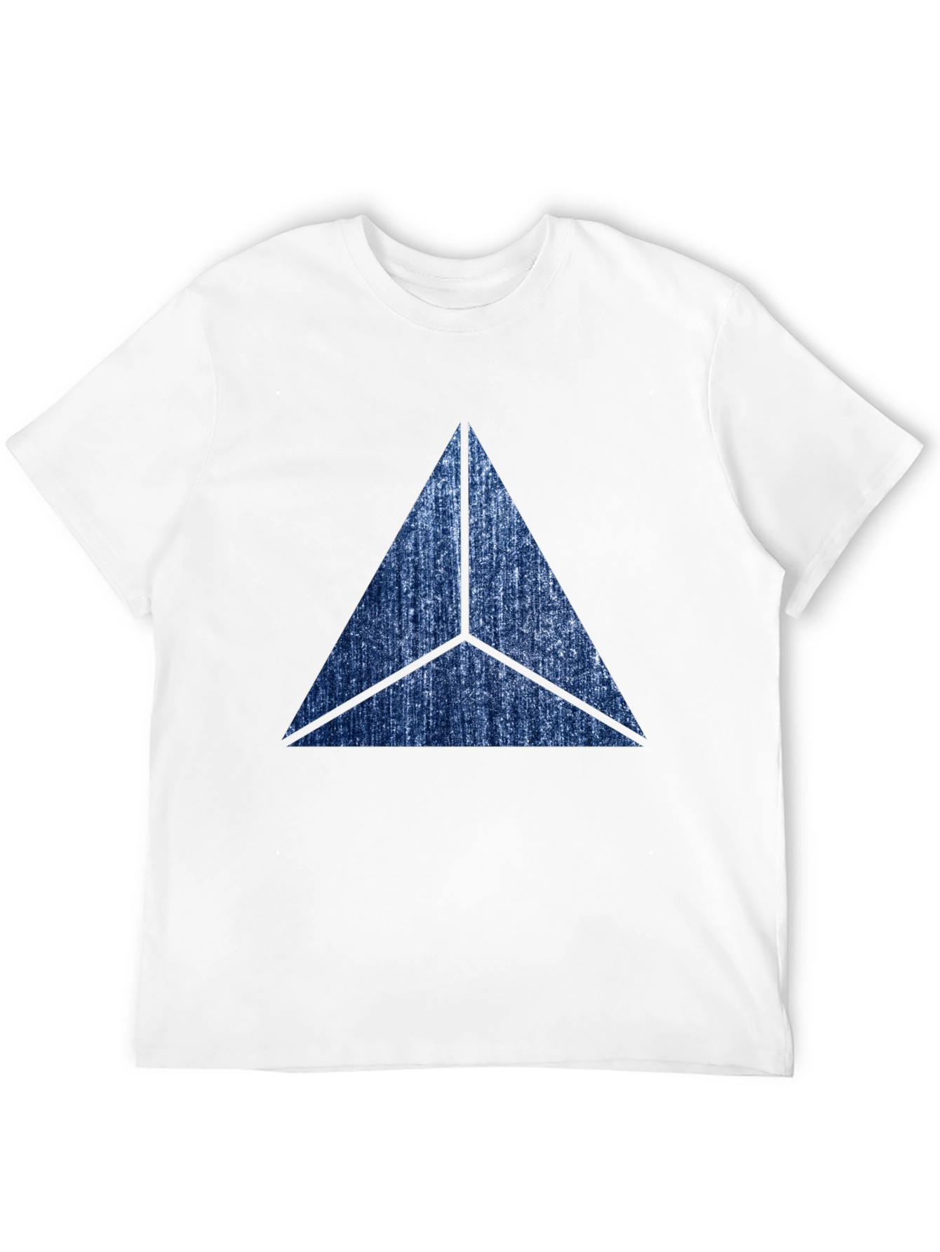 Abstract Triangle Graphic Print Mens Black T-Shirt