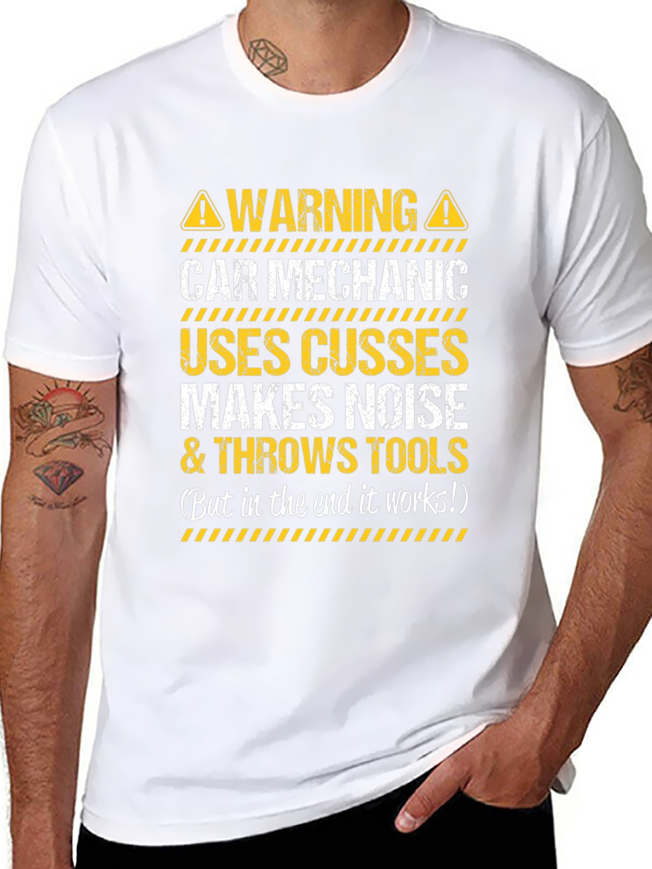 Warning Car Mechanic T-Shirt