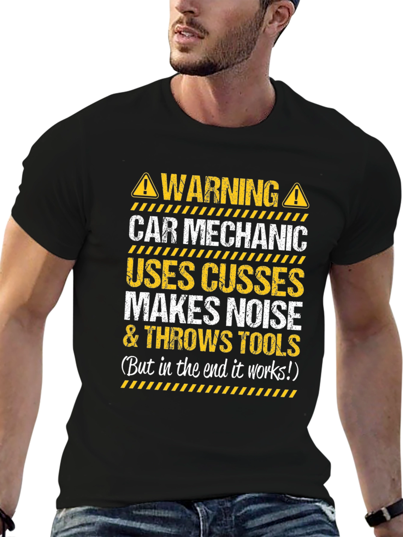 Warning Car Mechanic T-Shirt