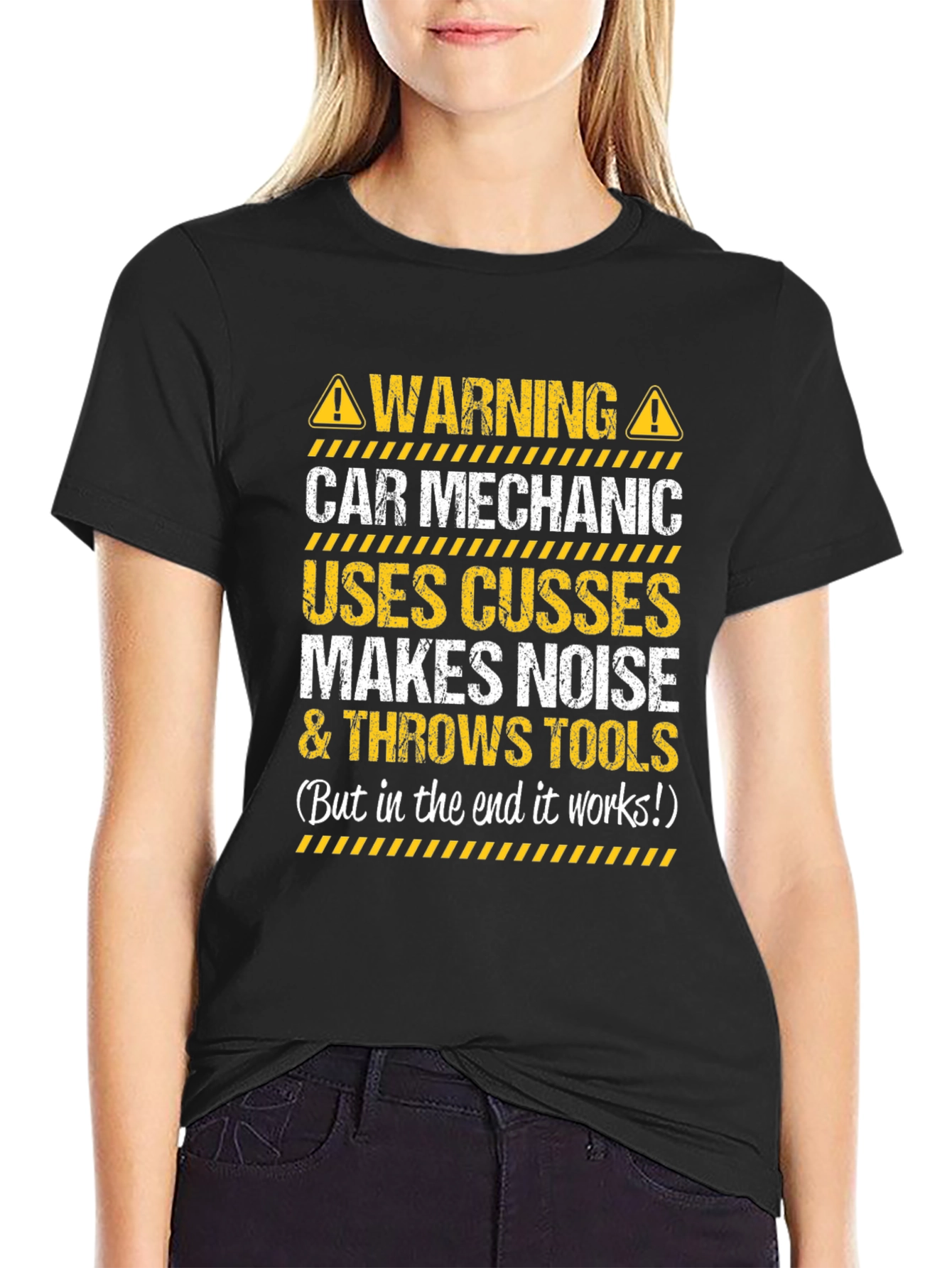 Warning Car Mechanic T-Shirt