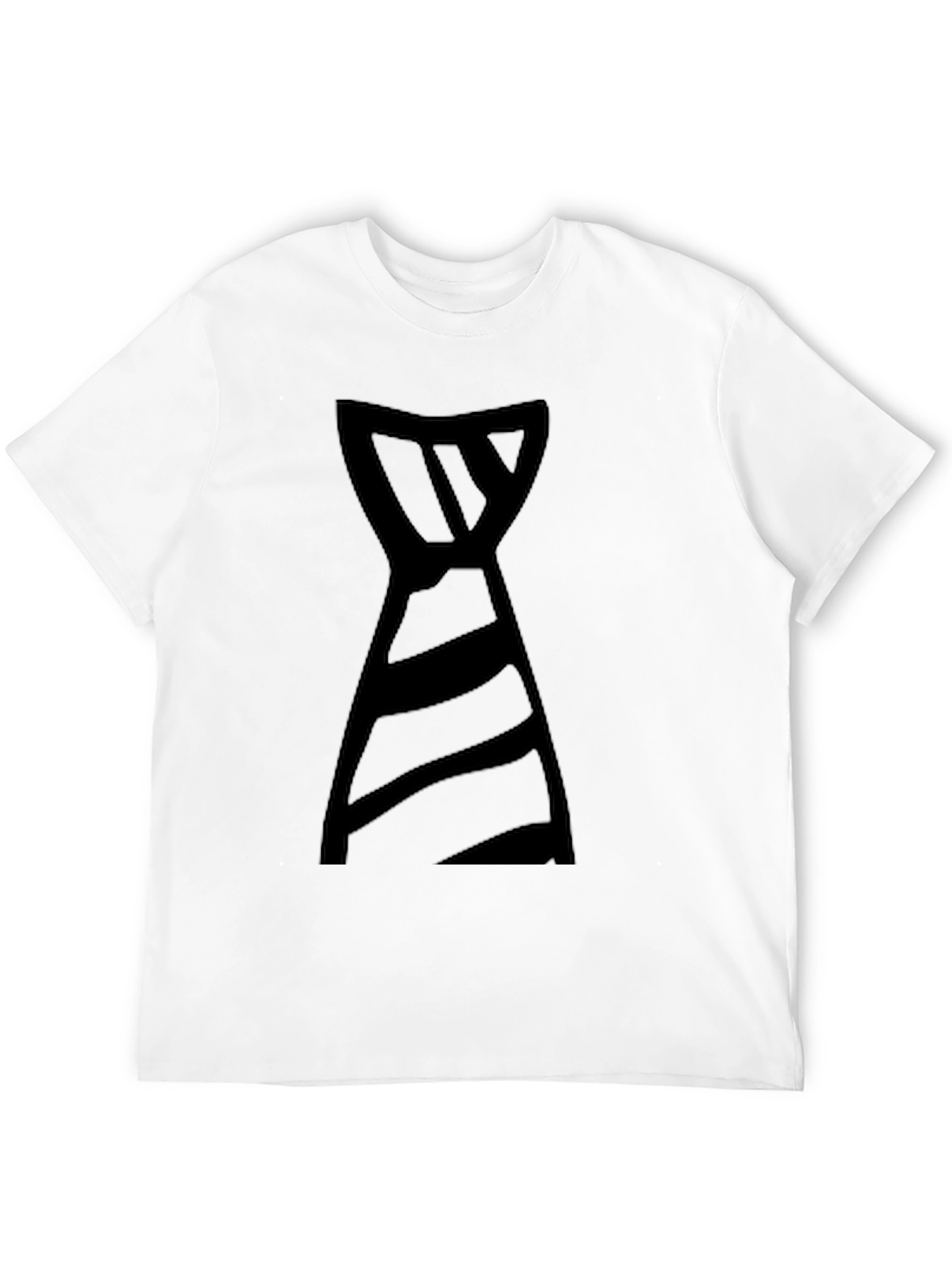 Mens Black T-Shirt with Graphic Tie Design