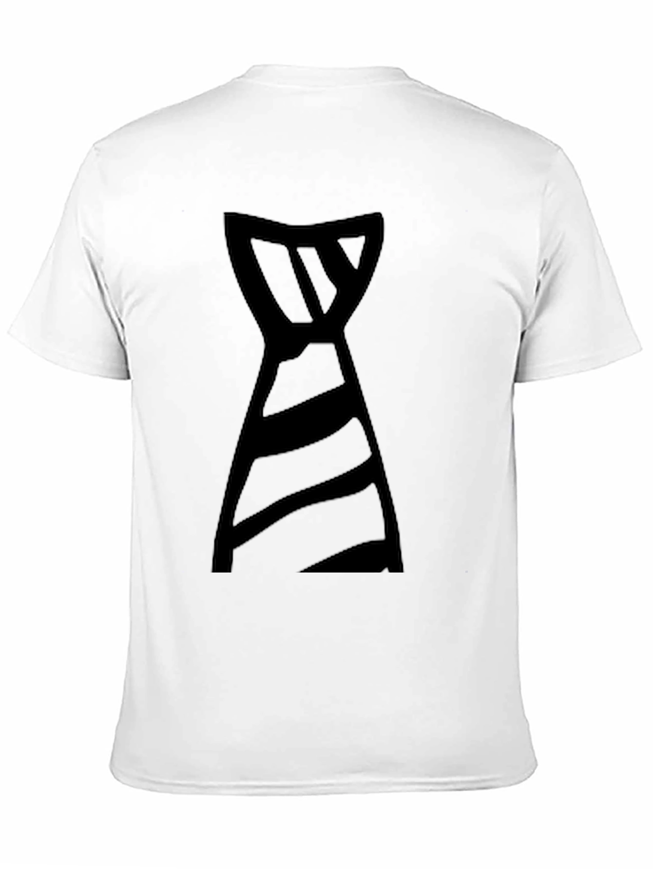 Mens Black T-Shirt with Graphic Tie Design