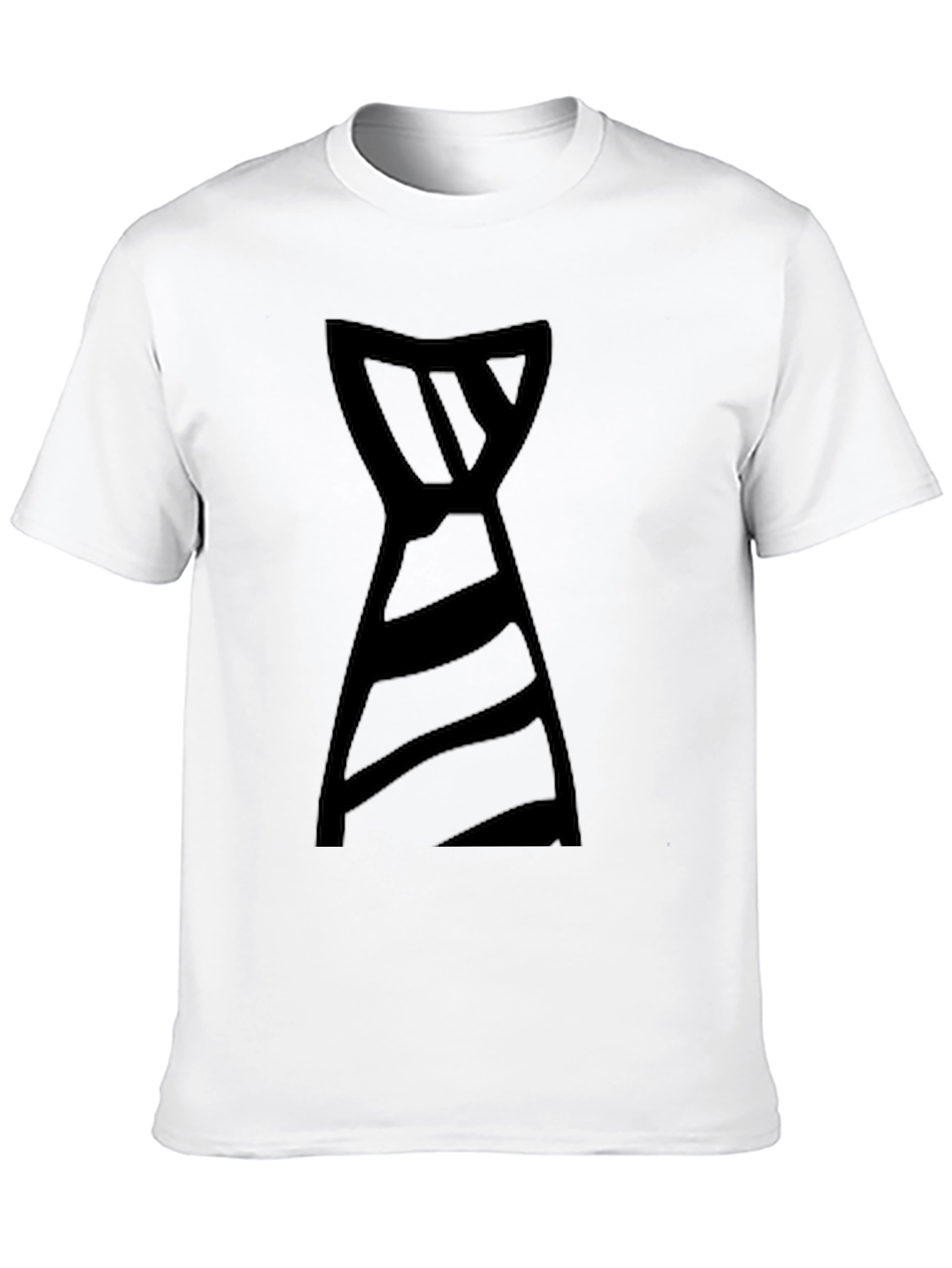 Mens Black T-Shirt with Graphic Tie Design