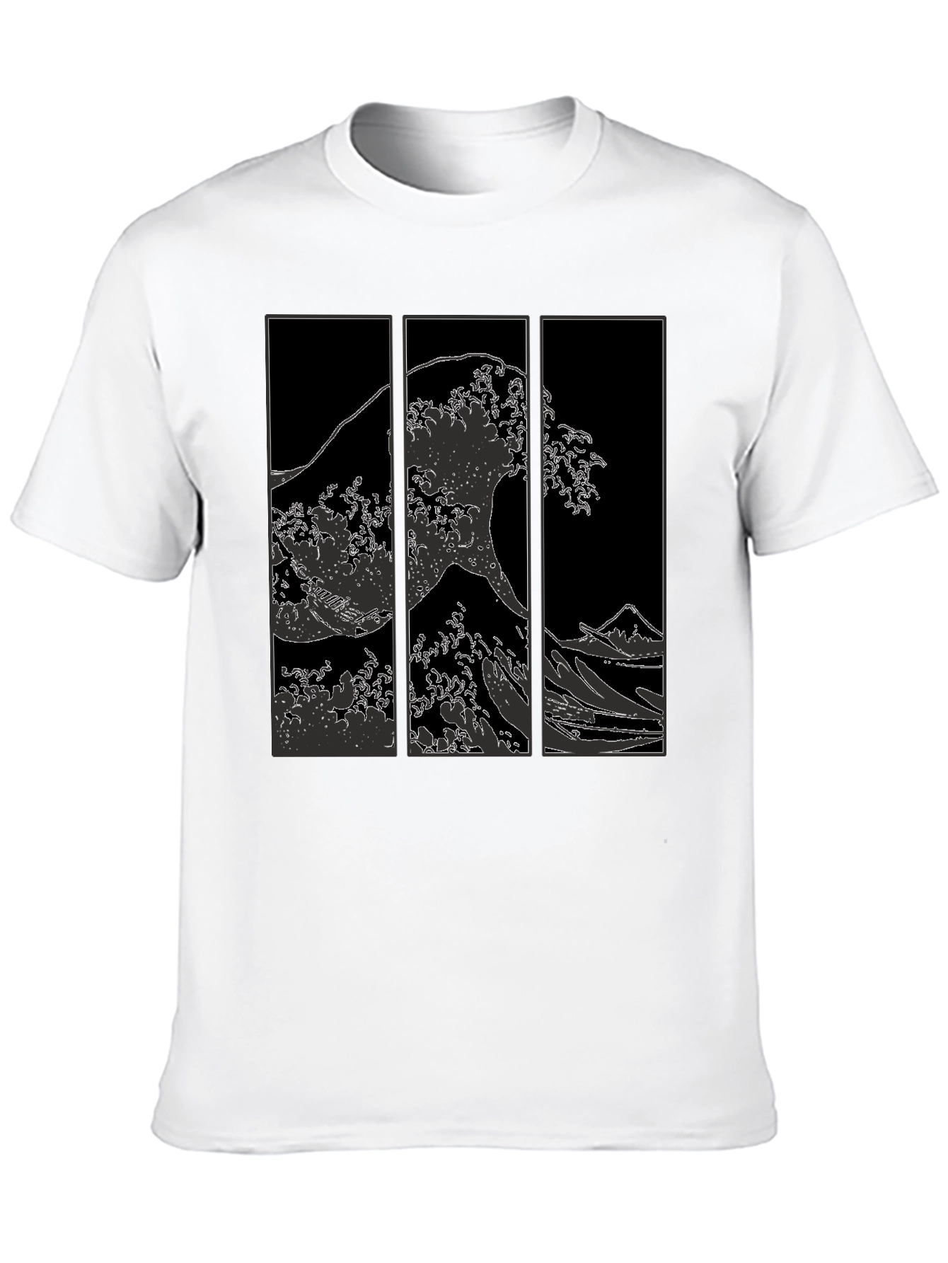Great Wave T-Shirt - Stylish Black Graphic Tee