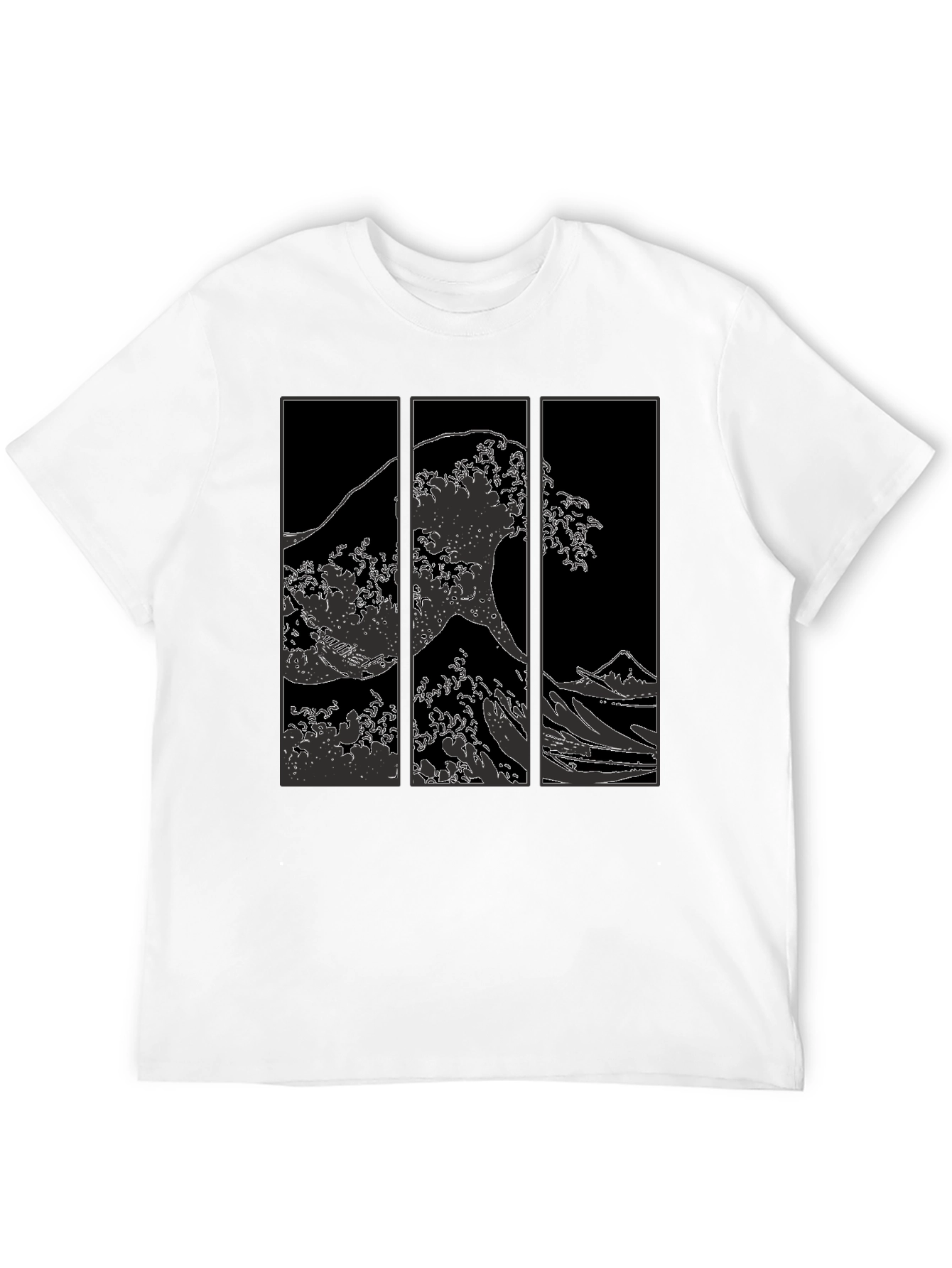 Great Wave T-Shirt - Stylish Black Graphic Tee