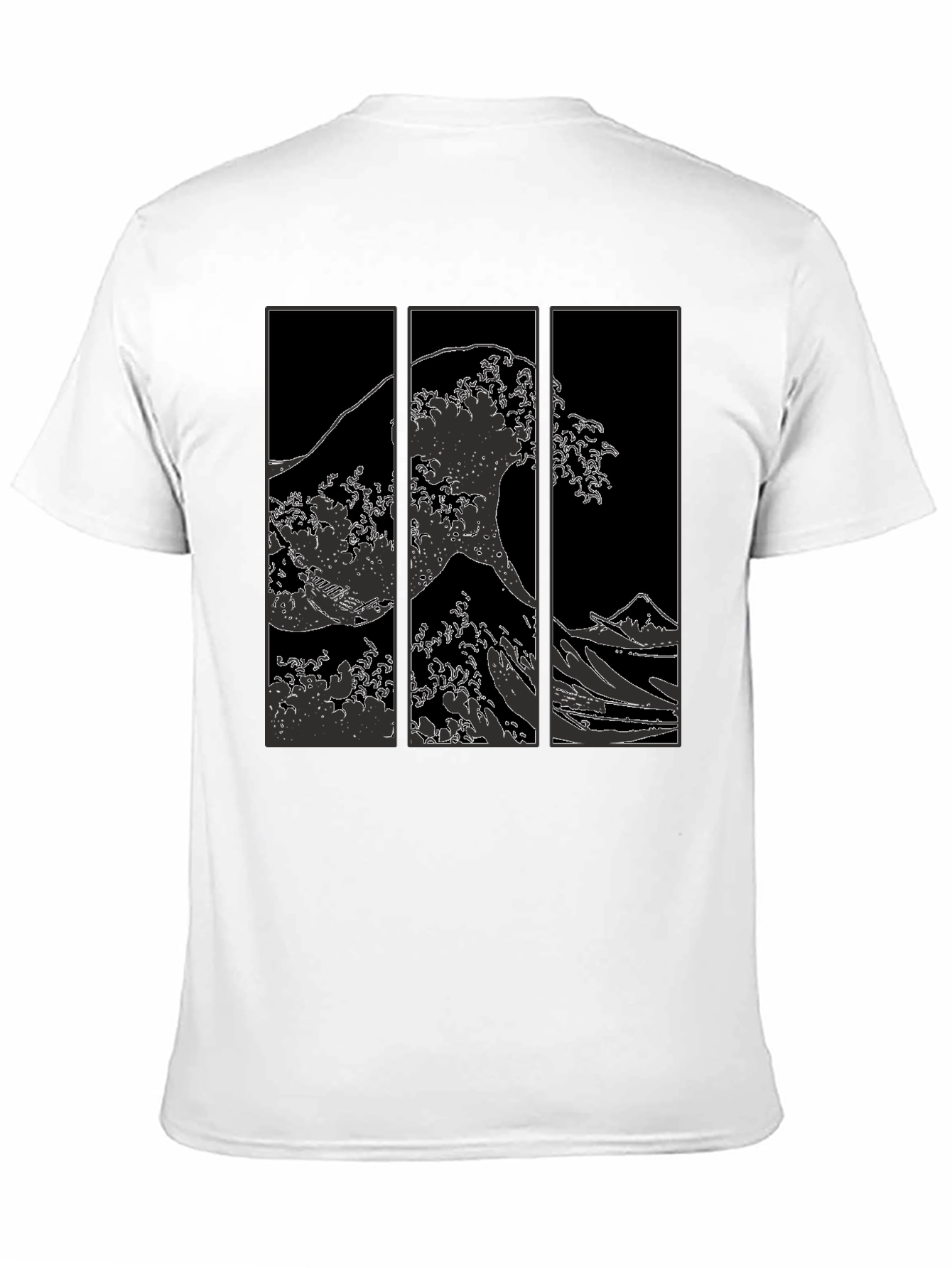 Great Wave T-Shirt - Stylish Black Graphic Tee
