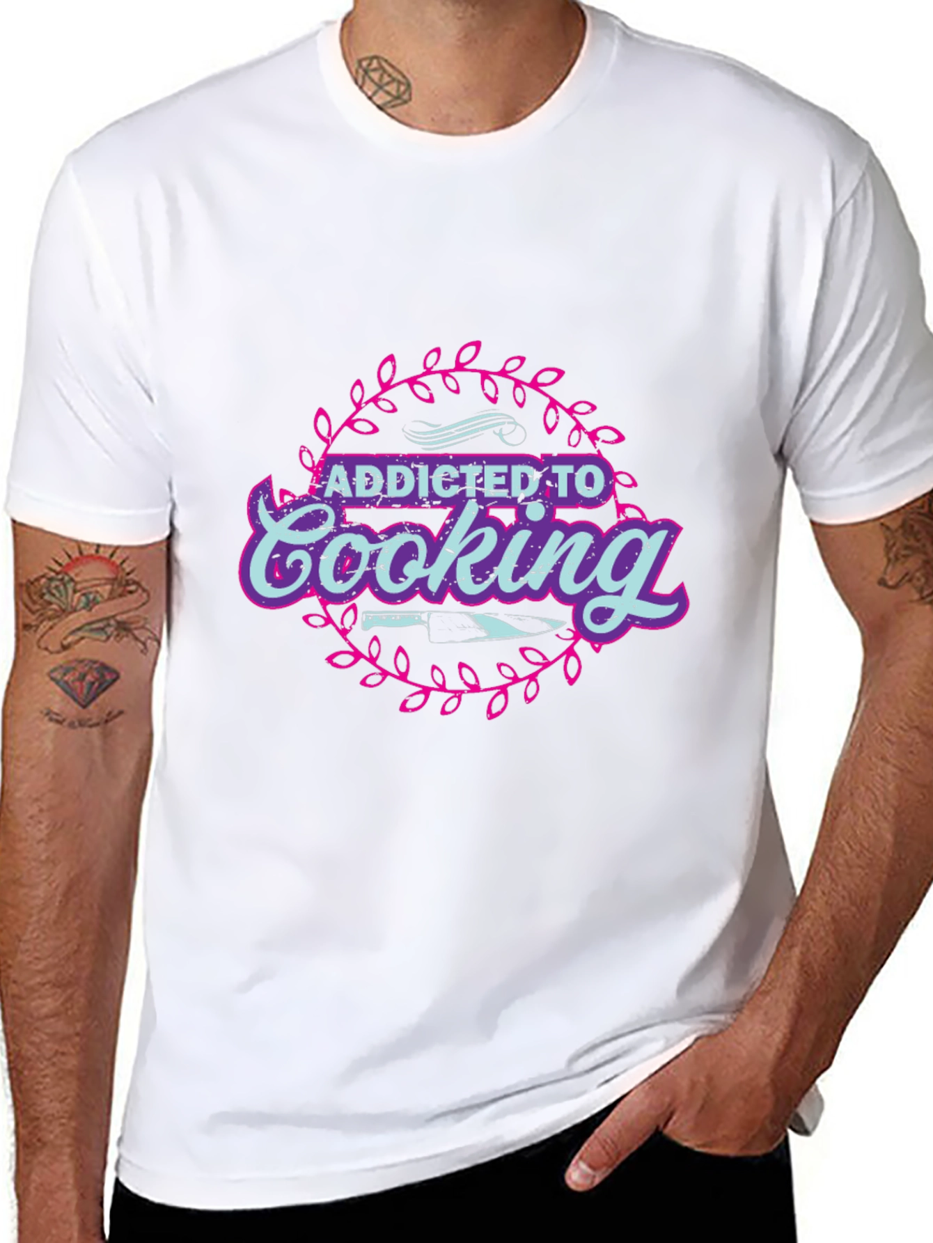 Addicted to Cooking T-Shirt Chef Foodie Tee