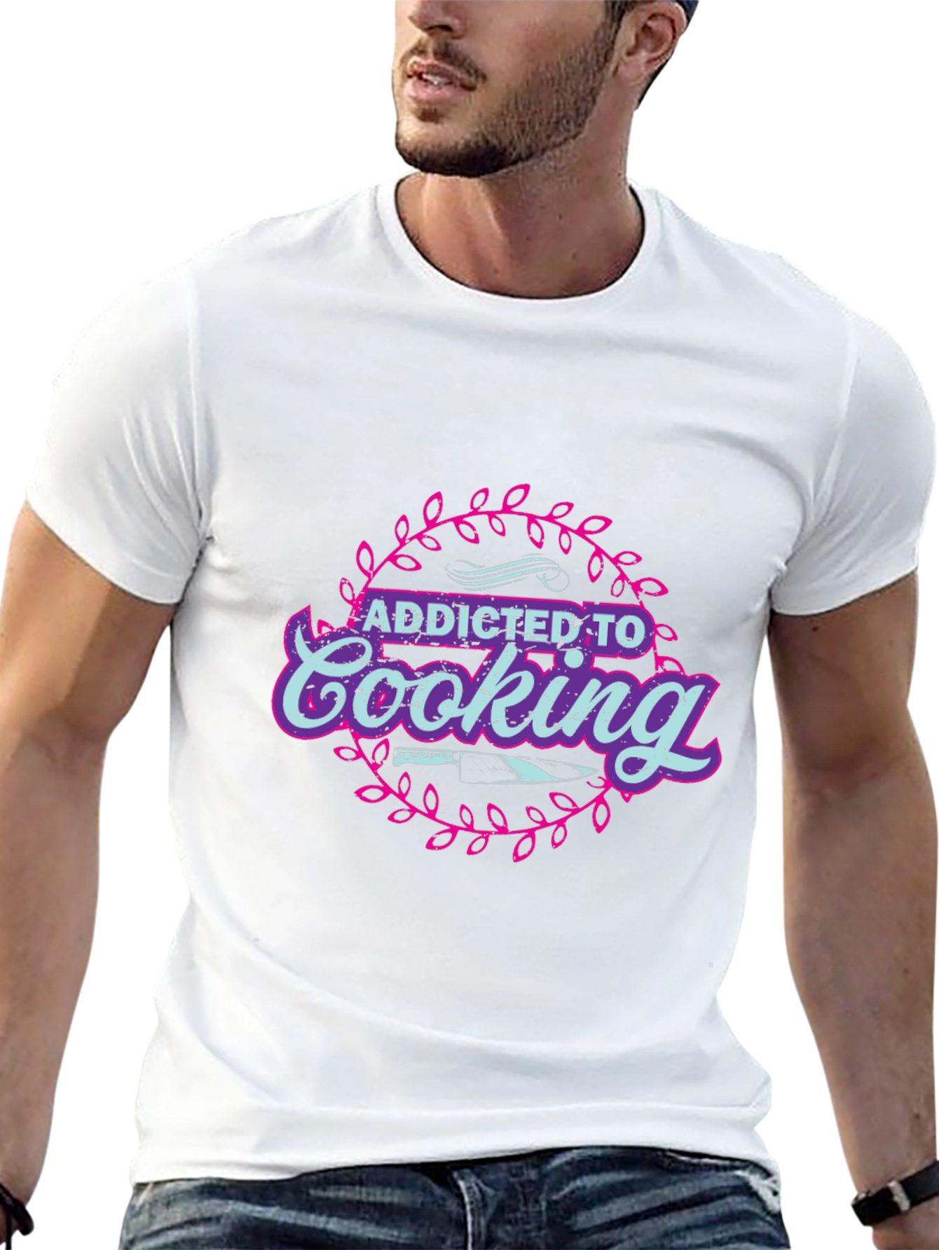 Addicted to Cooking T-Shirt Chef Foodie Tee