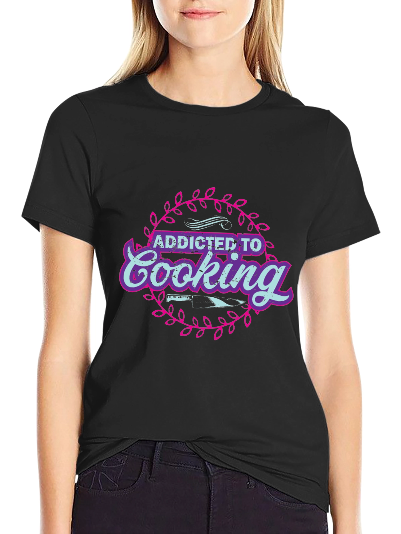Addicted to Cooking T-Shirt Chef Foodie Tee