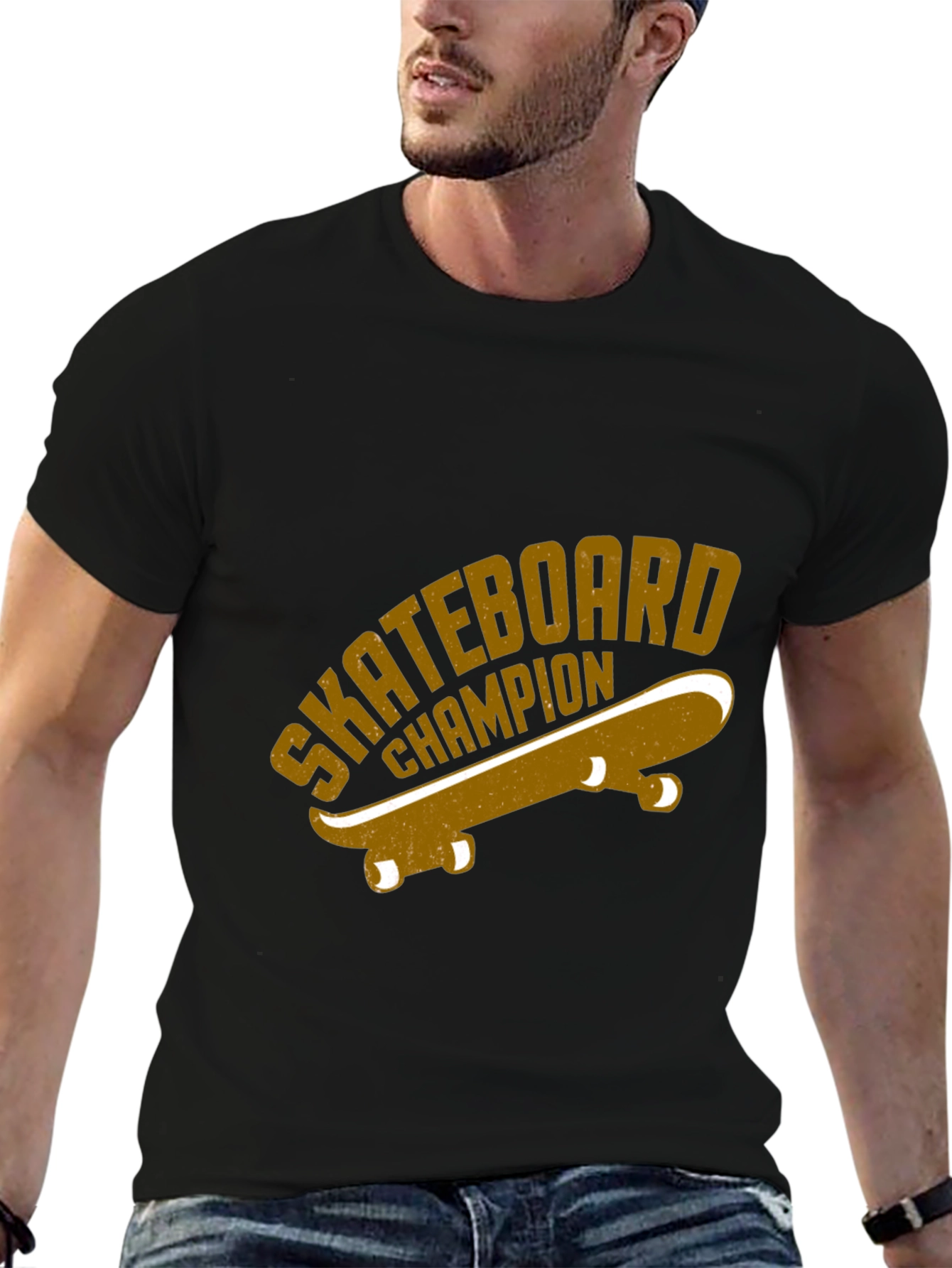 Skateboard Champion Graphic Tee - Retro Style