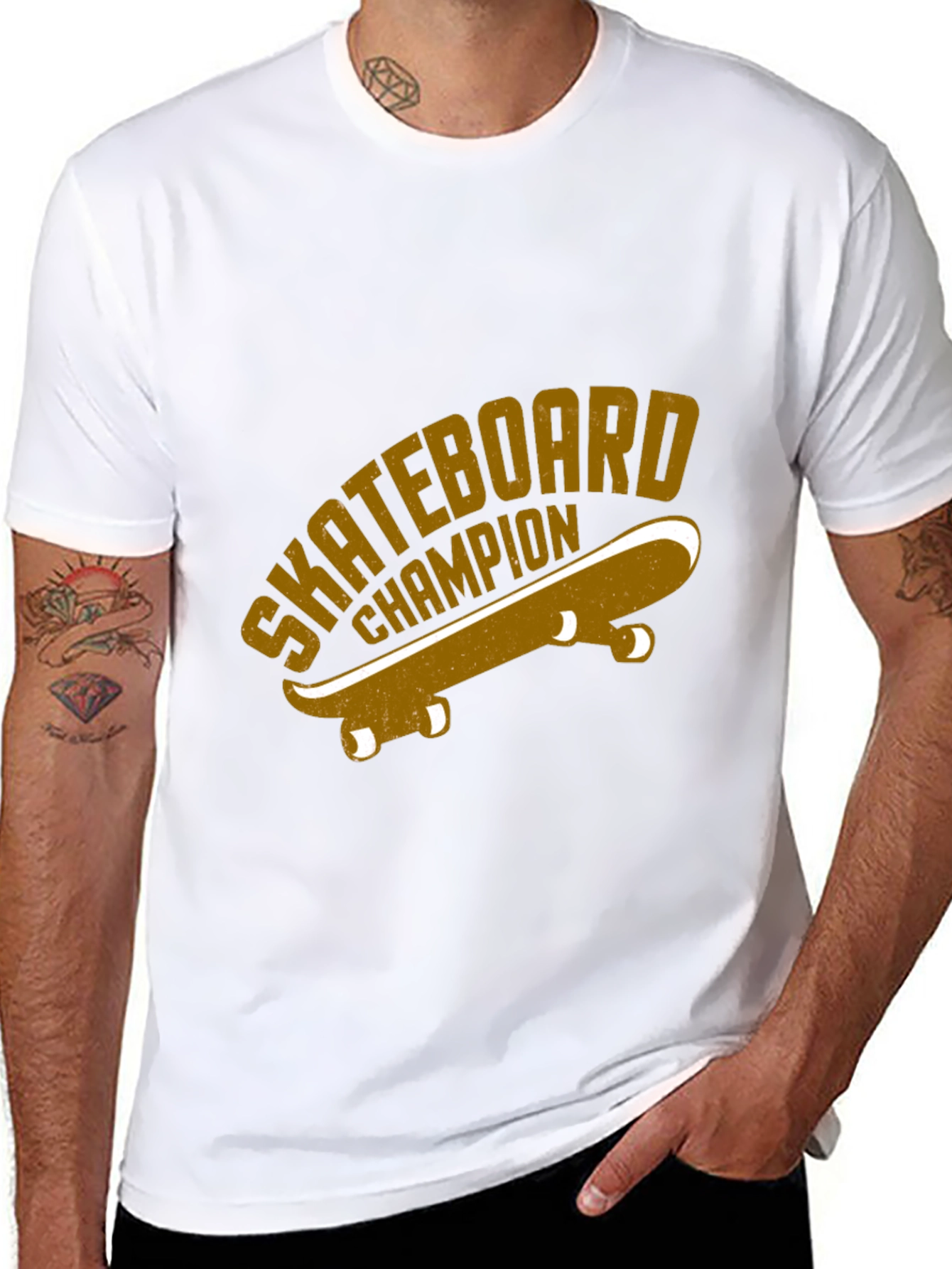 Skateboard Champion Graphic Tee - Retro Style