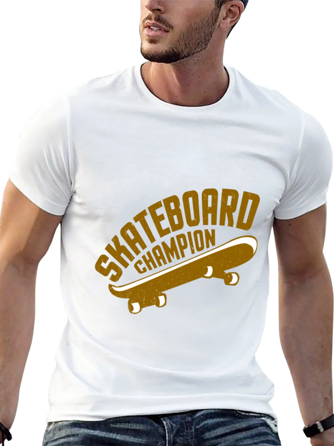 Skateboard Champion Graphic Tee - Retro Style
