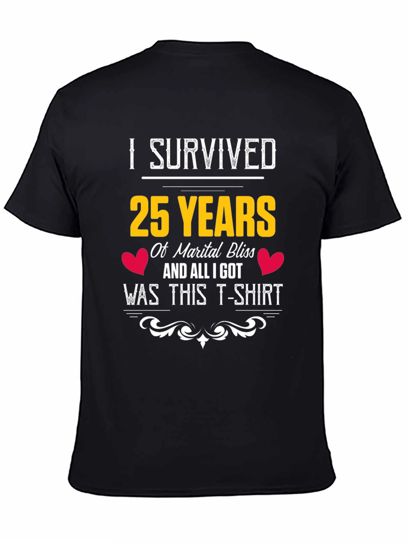 Funny 25th Anniversary T-Shirt - Marital Bliss Survivor