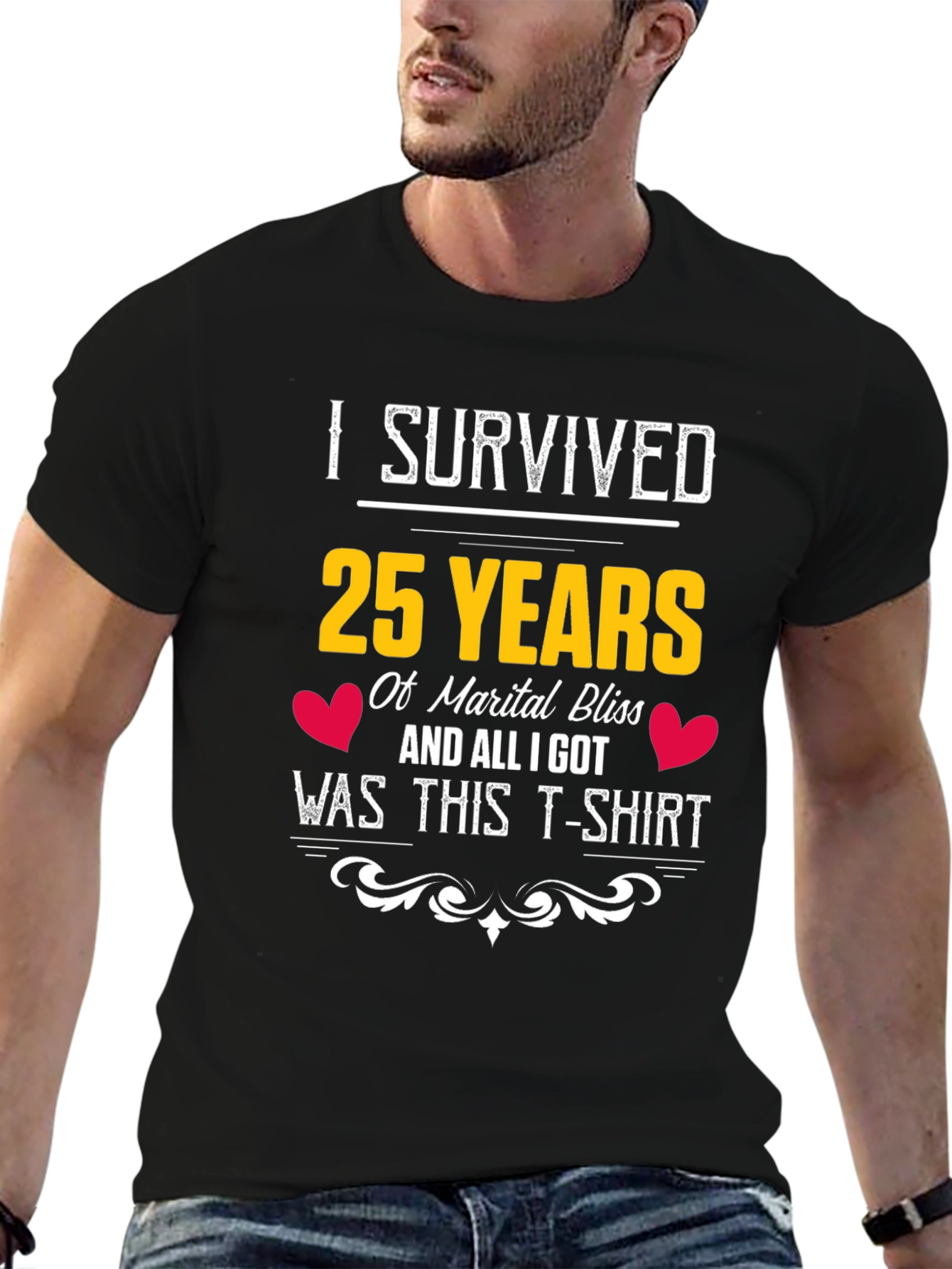 Funny 25th Anniversary T-Shirt - Marital Bliss Survivor