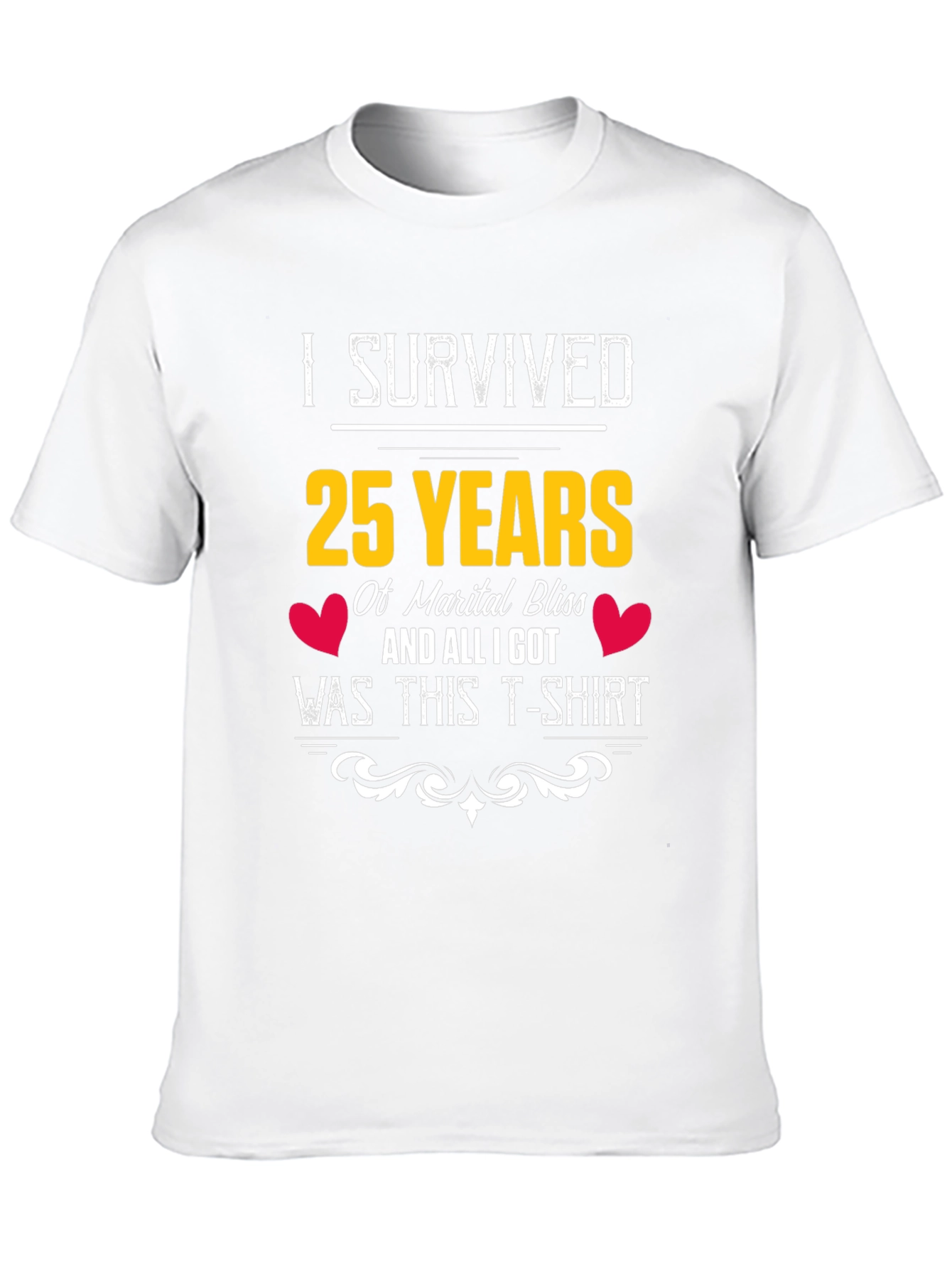 Funny 25th Anniversary T-Shirt - Marital Bliss Survivor