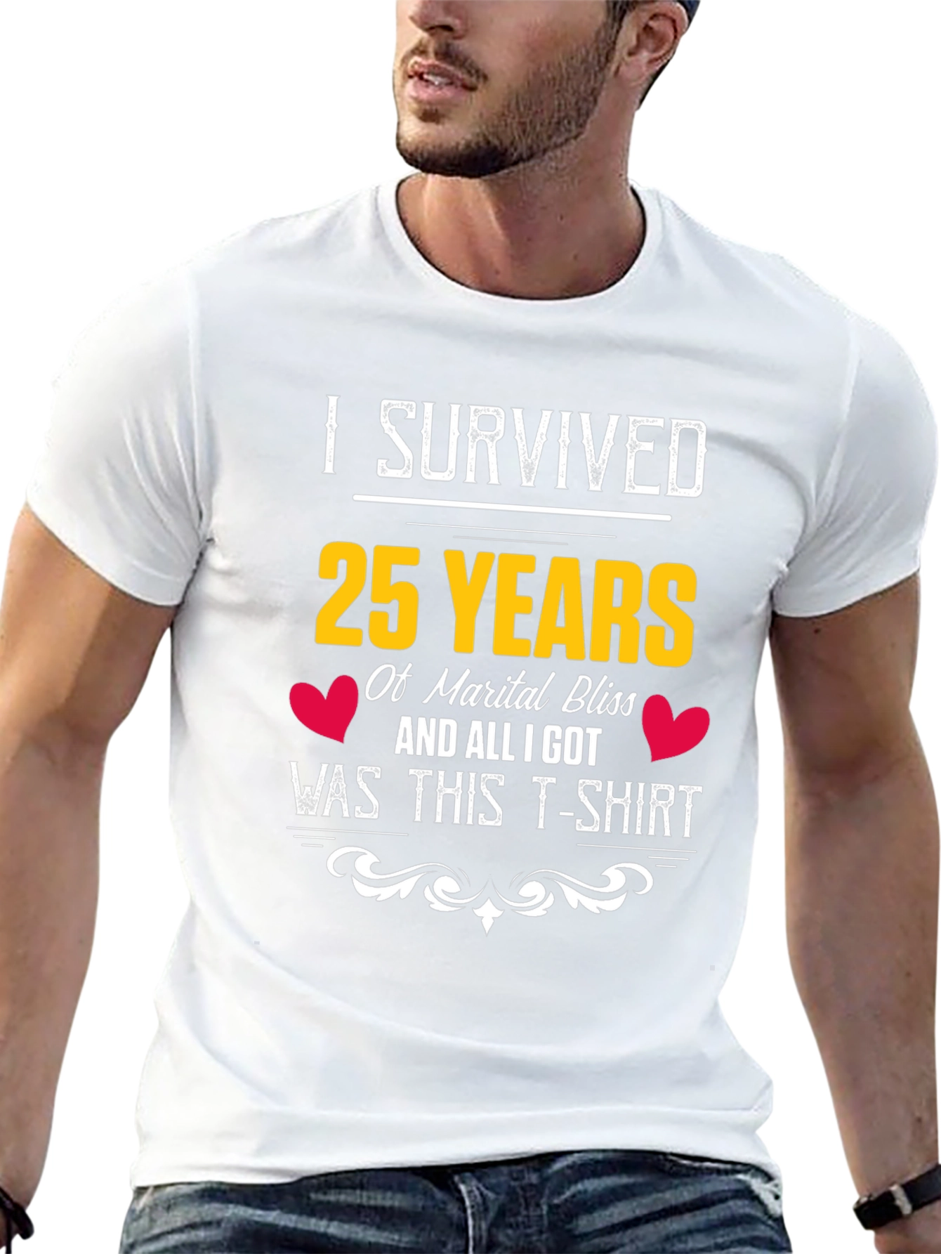 Funny 25th Anniversary T-Shirt - Marital Bliss Survivor