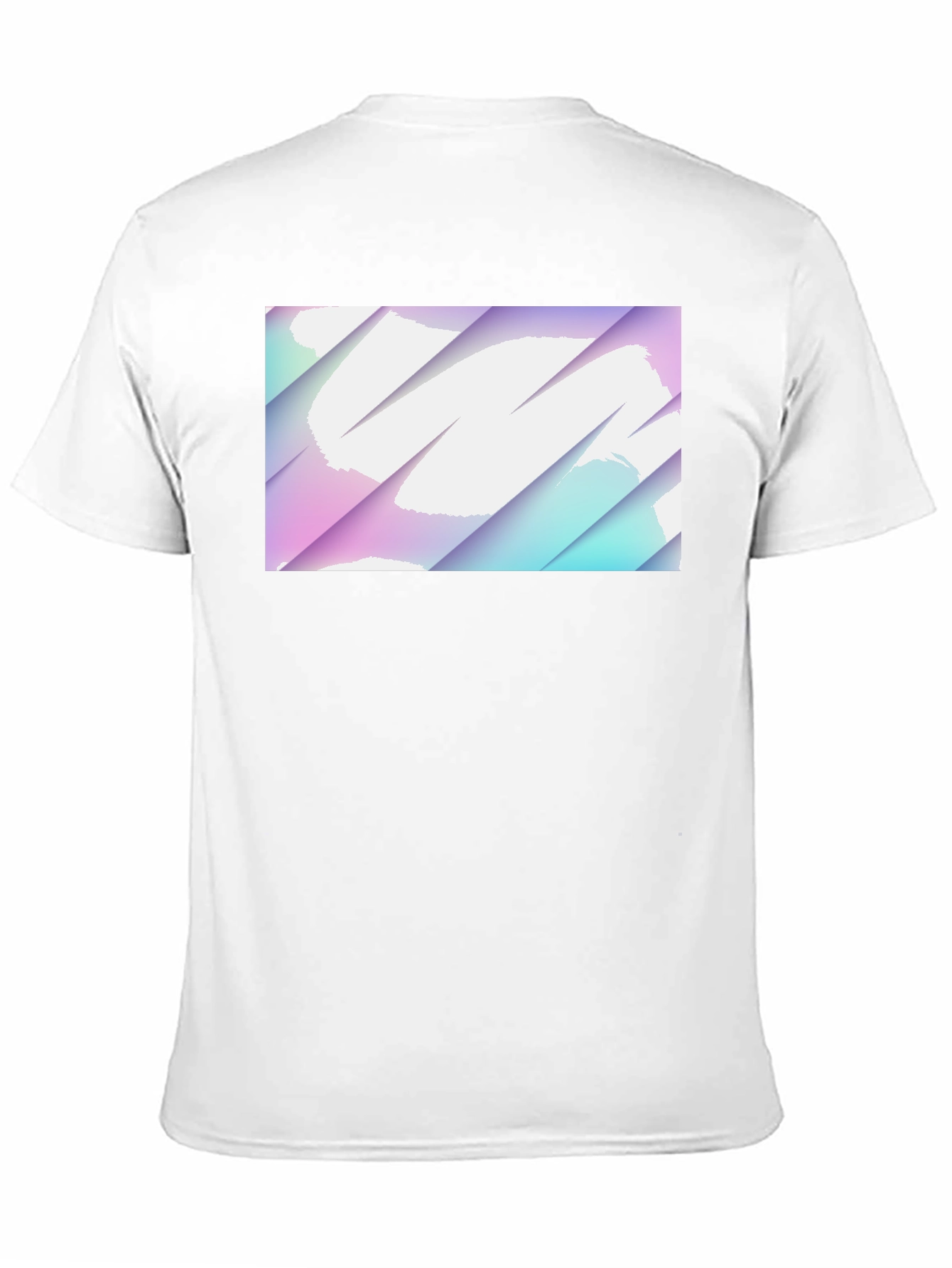 Abstract Pastel Graphic Black T-Shirt