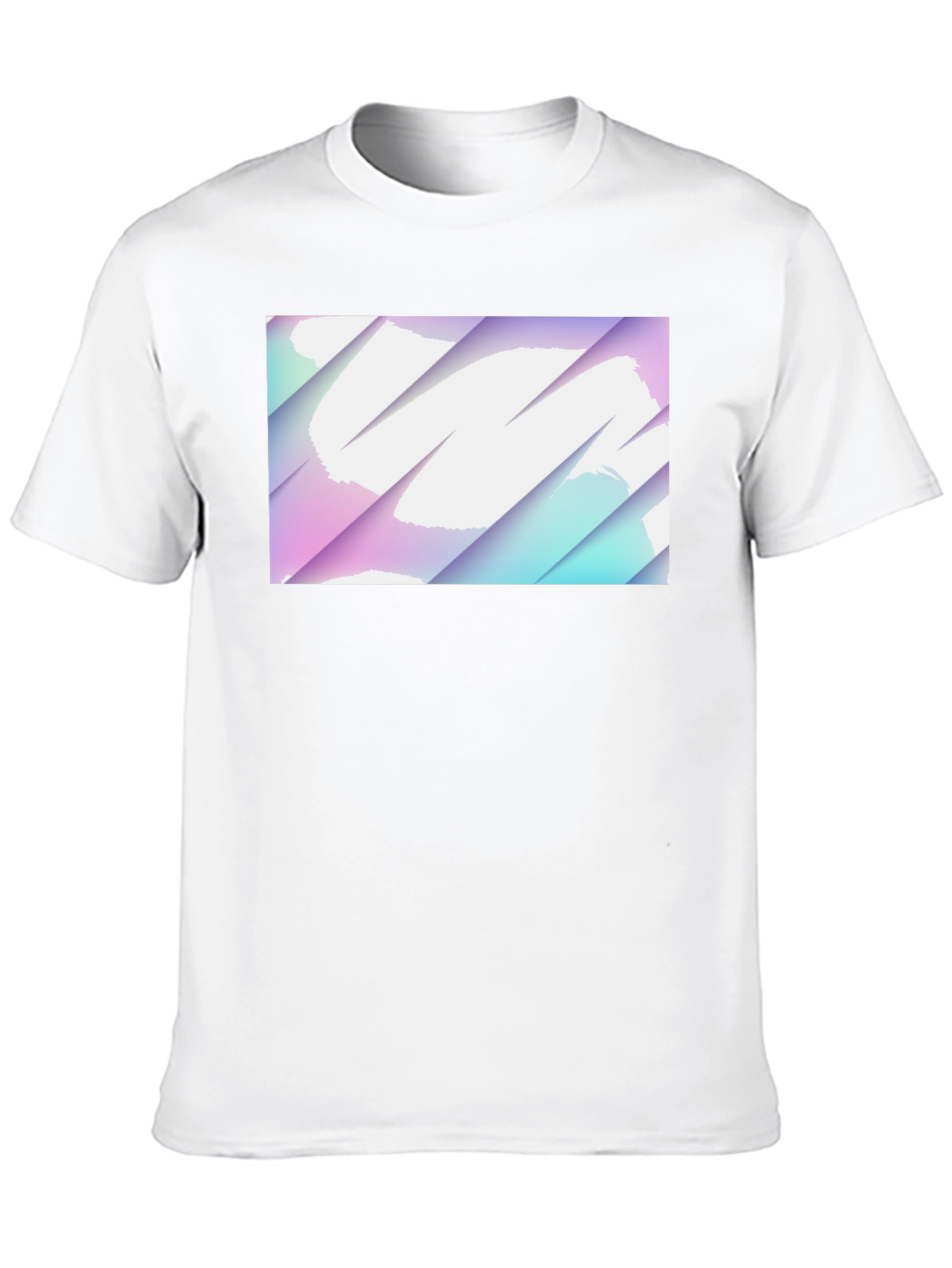 Abstract Pastel Graphic Black T-Shirt