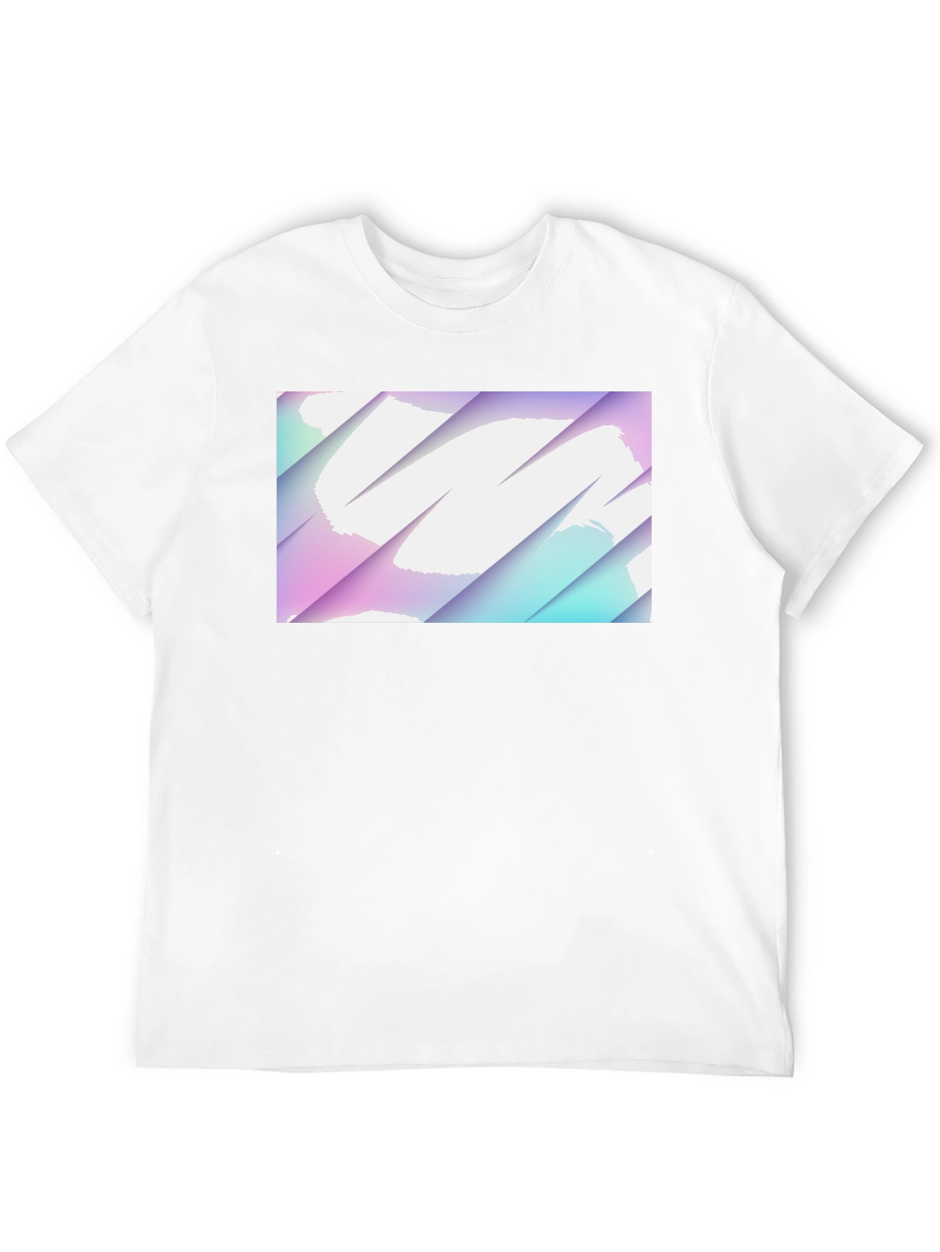 Abstract Pastel Graphic Black T-Shirt