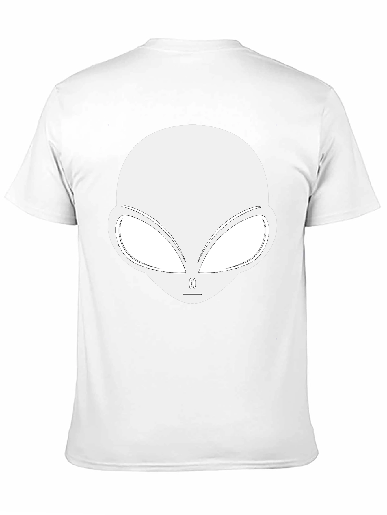 Alien Head Graphic Tee - Black Cotton Blend