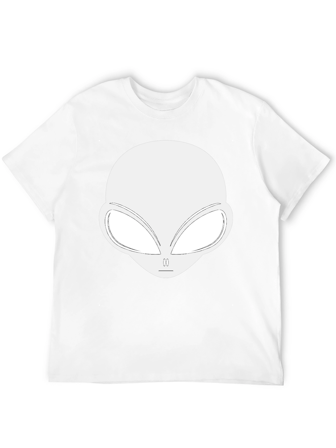 Alien Head Graphic Tee - Black Cotton Blend