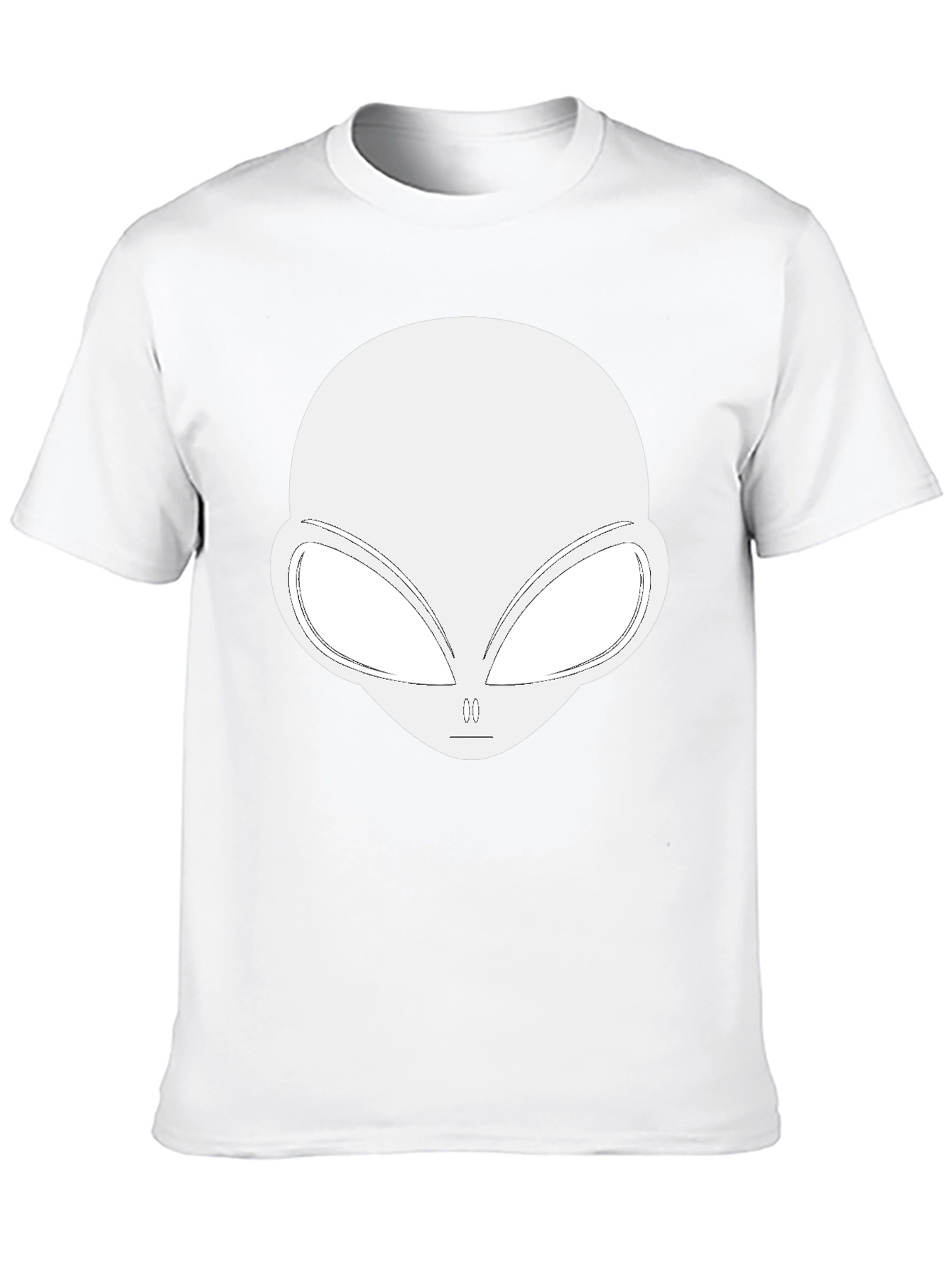 Alien Head Graphic Tee - Black Cotton Blend