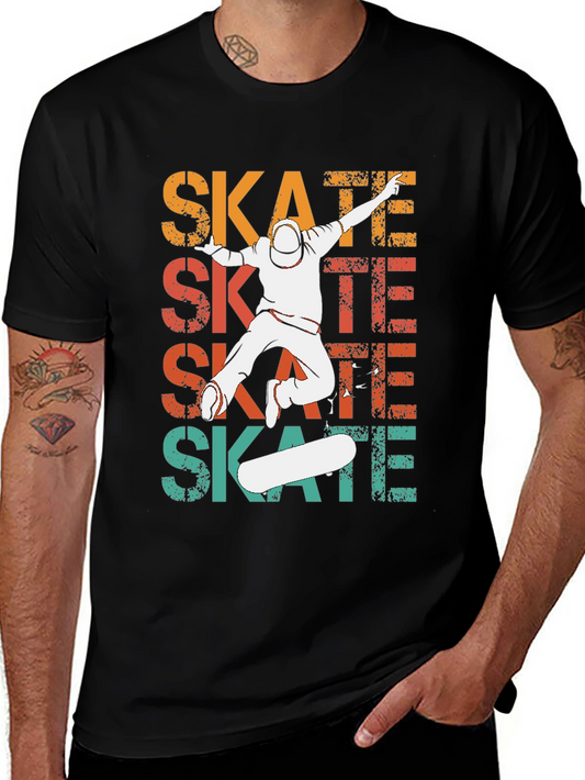 Vintage Skate T-Shirt - Retro Skateboarder Design