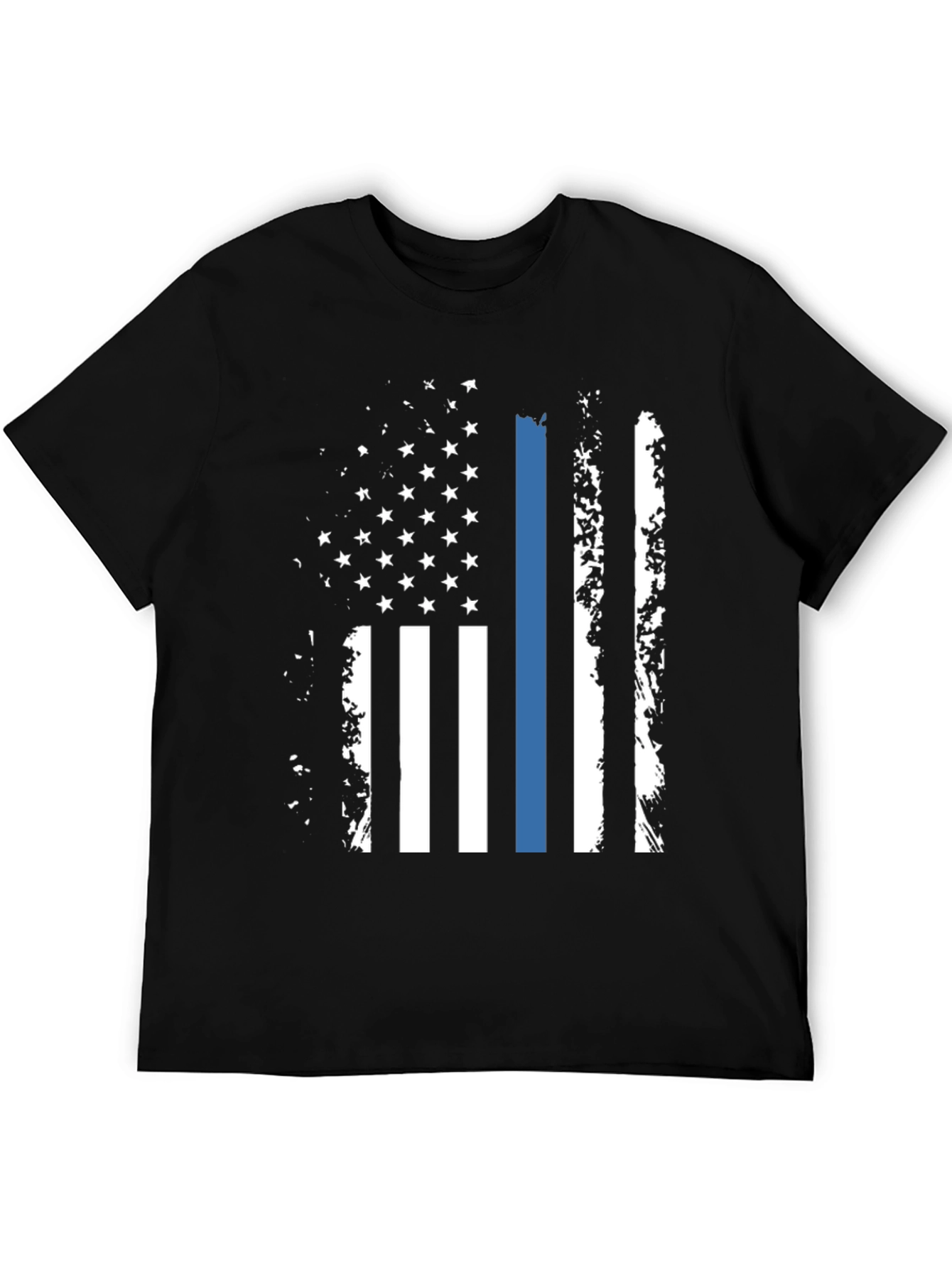 Thin Blue Line American Flag T-Shirt