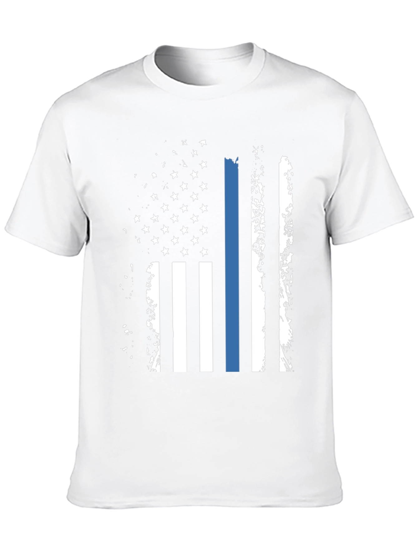 Thin Blue Line American Flag T-Shirt