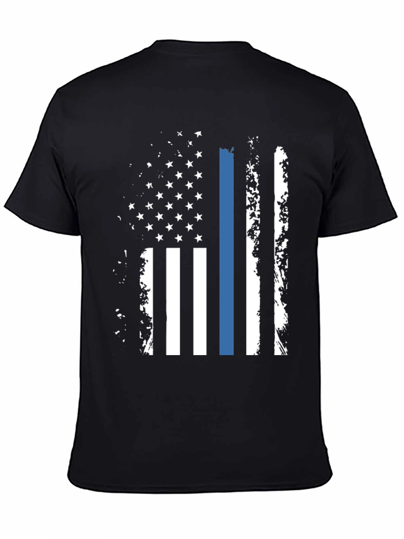 Thin Blue Line American Flag T-Shirt