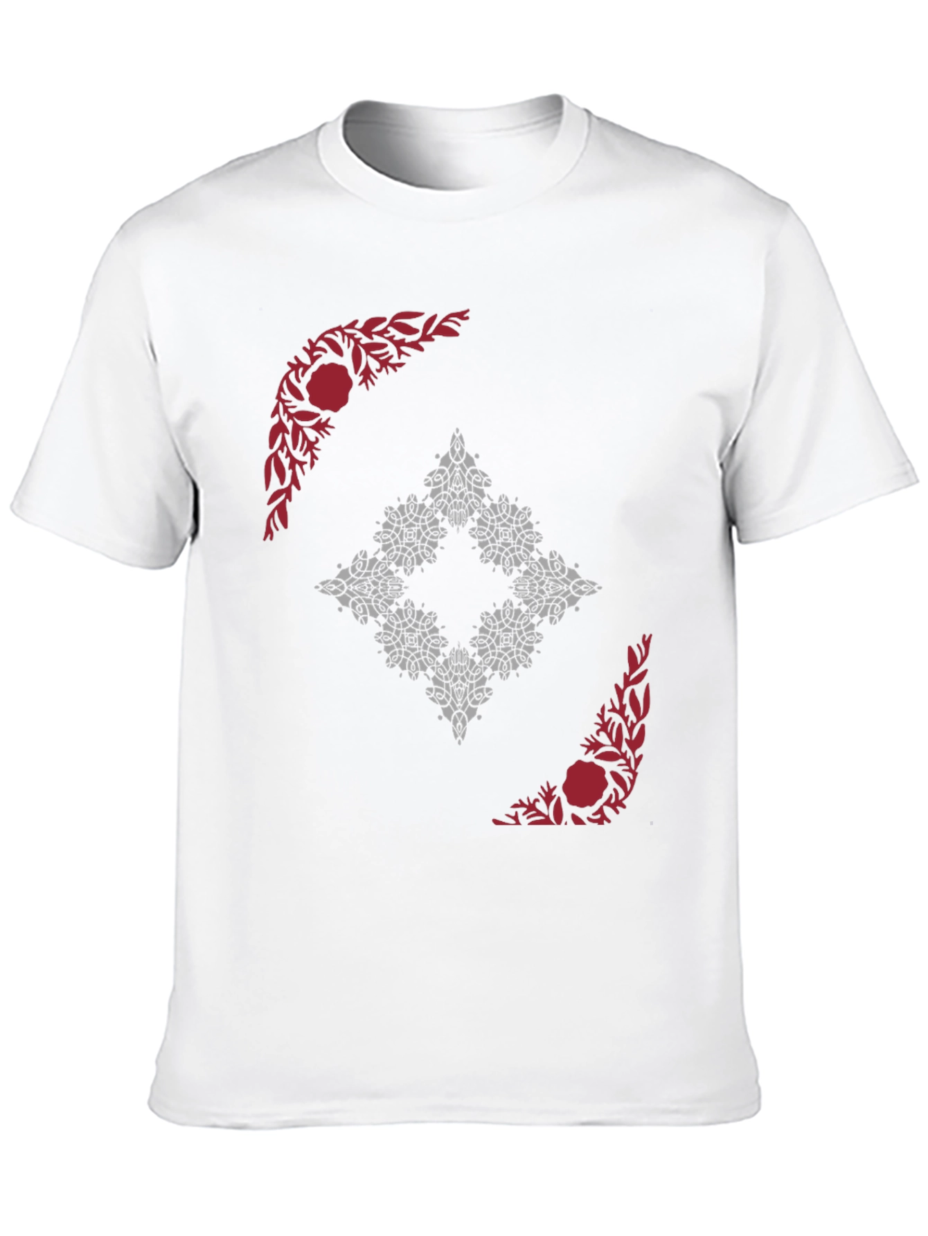 Abstract Floral Graphic Print Tee