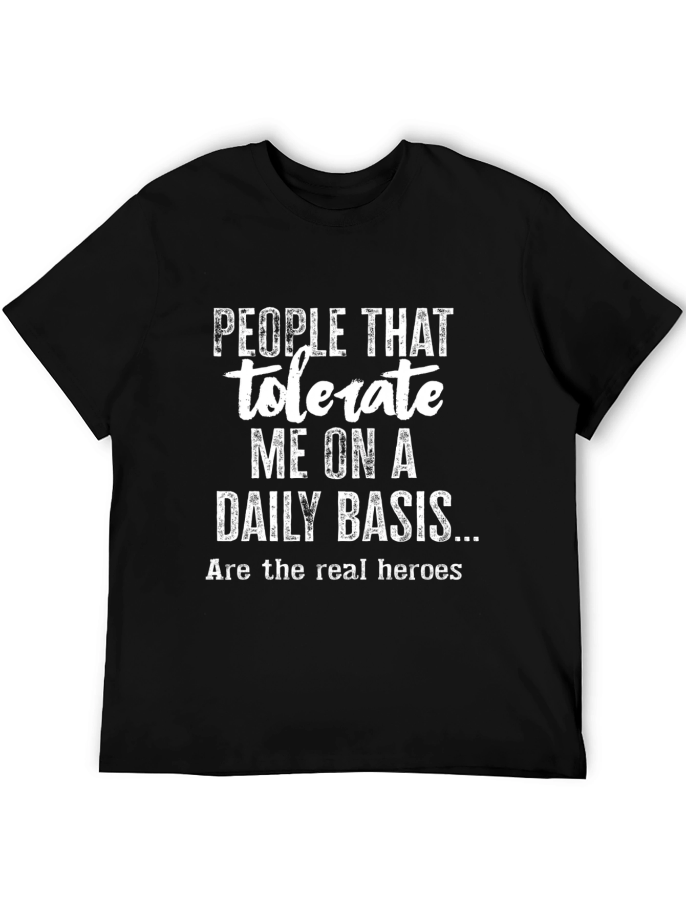 Tolerate Me Heroes Graphic Tee - Black Casual Shirt