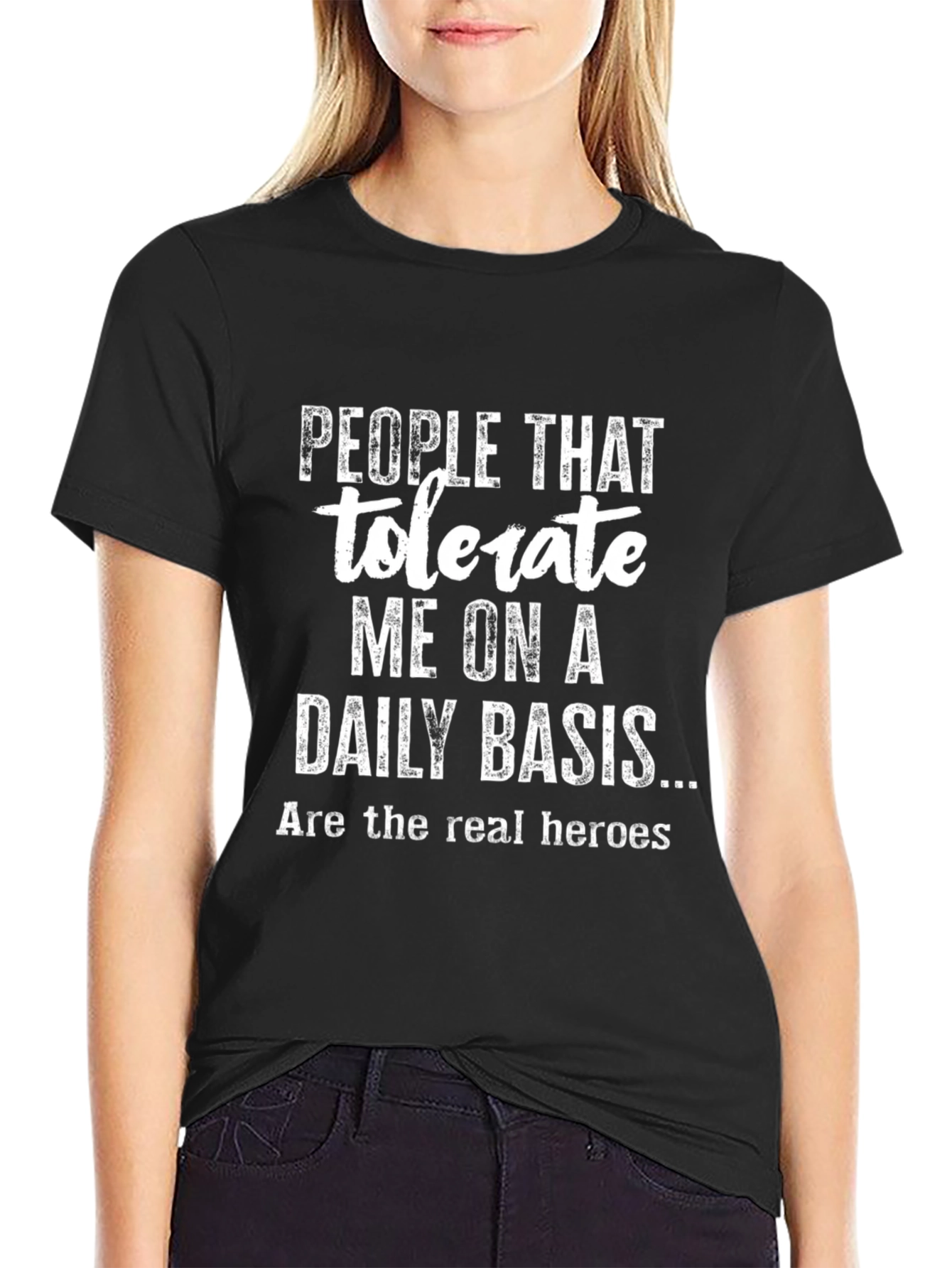 Tolerate Me Heroes Graphic Tee - Black Casual Shirt