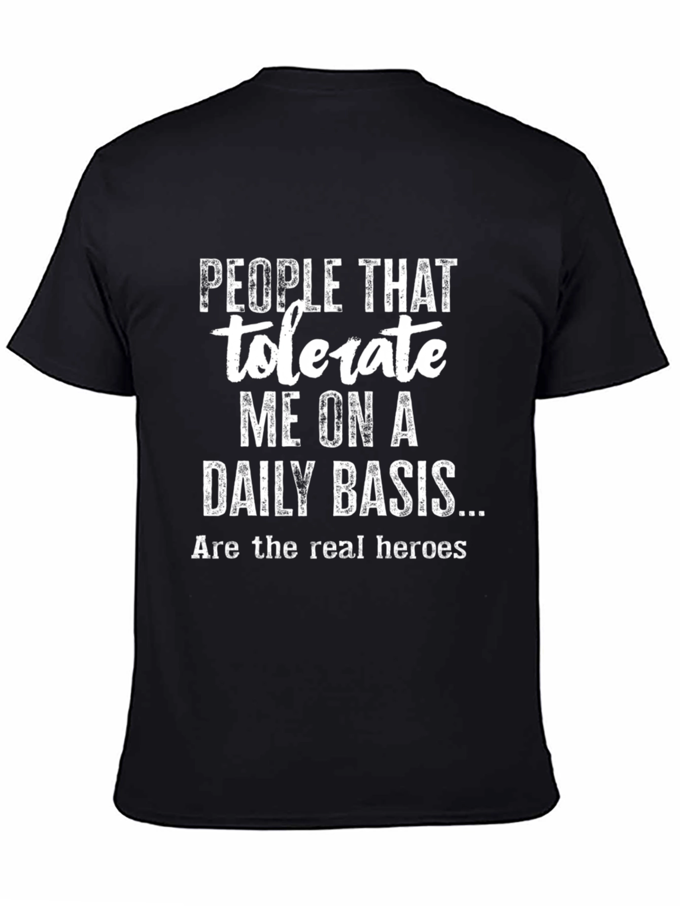 Tolerate Me Heroes Graphic Tee - Black Casual Shirt