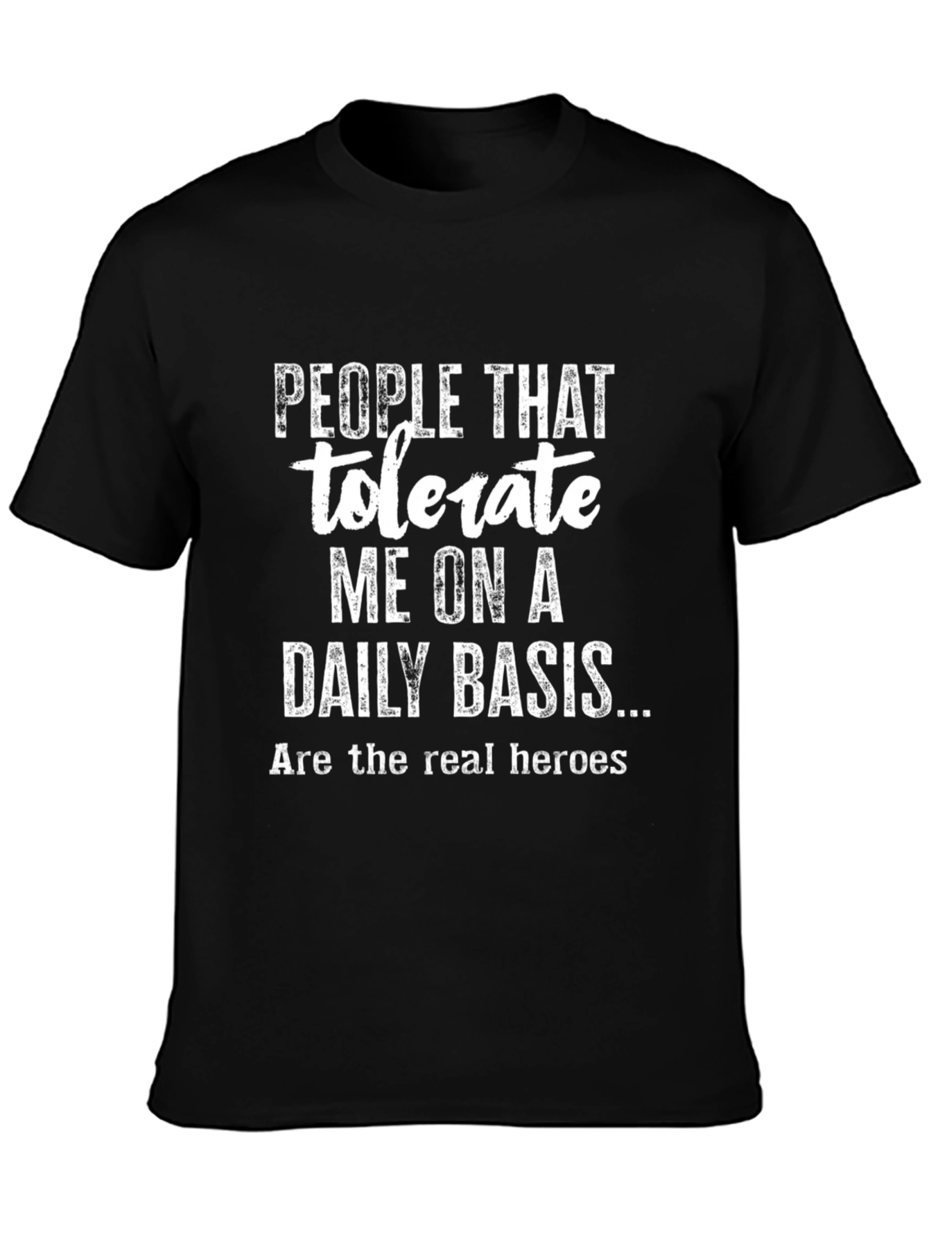 Tolerate Me Heroes Graphic Tee - Black Casual Shirt