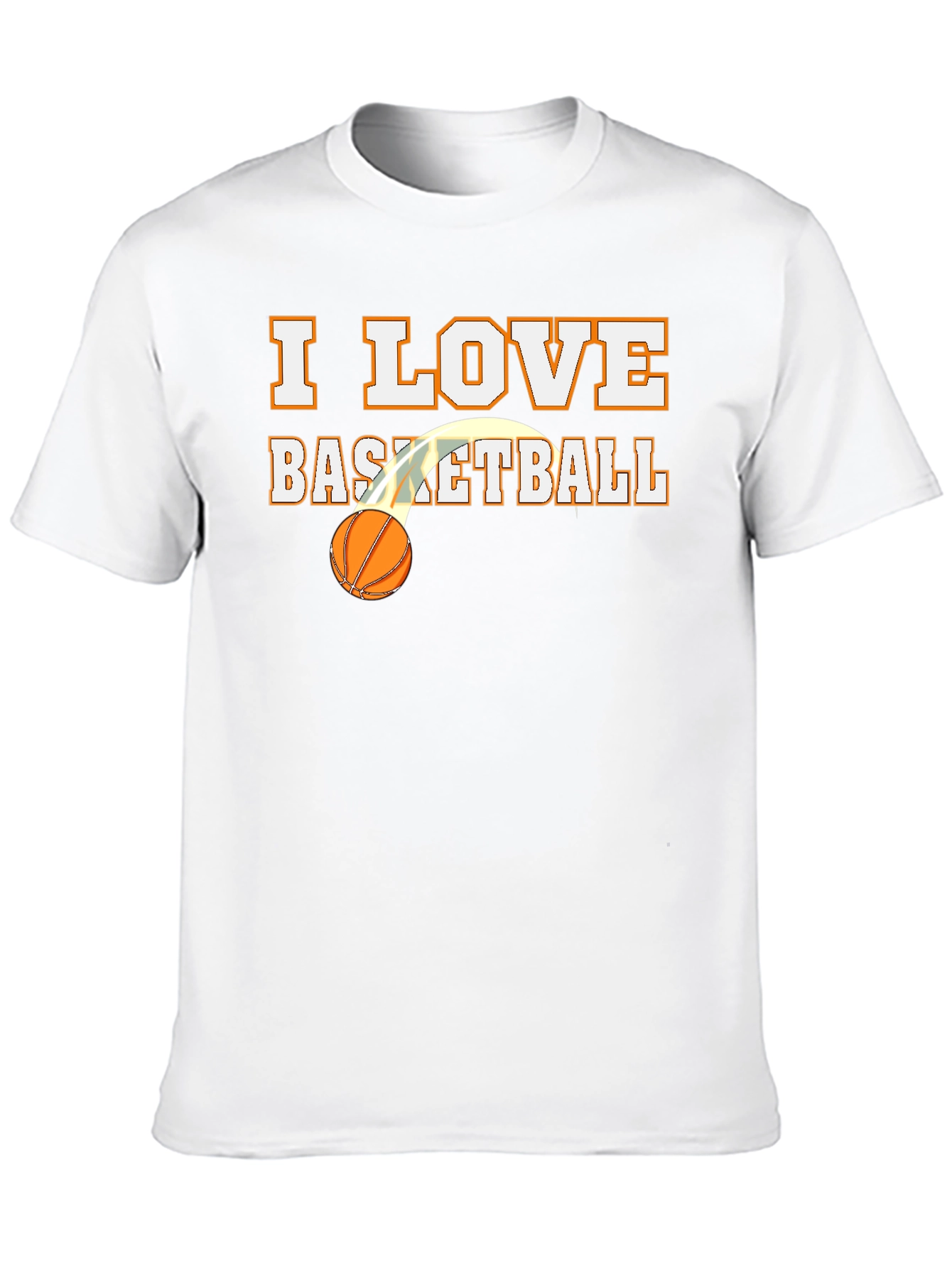 I Love Basketball Graphic Tee - Black Cotton Shirt