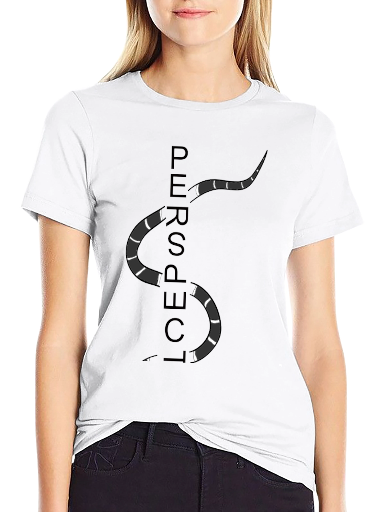 Perspective Snake Graphic Tee - Stylish Casual Wear