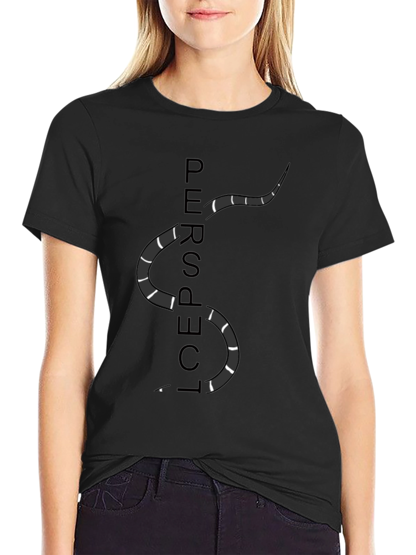 Perspective Snake Graphic Tee - Stylish Casual Wear