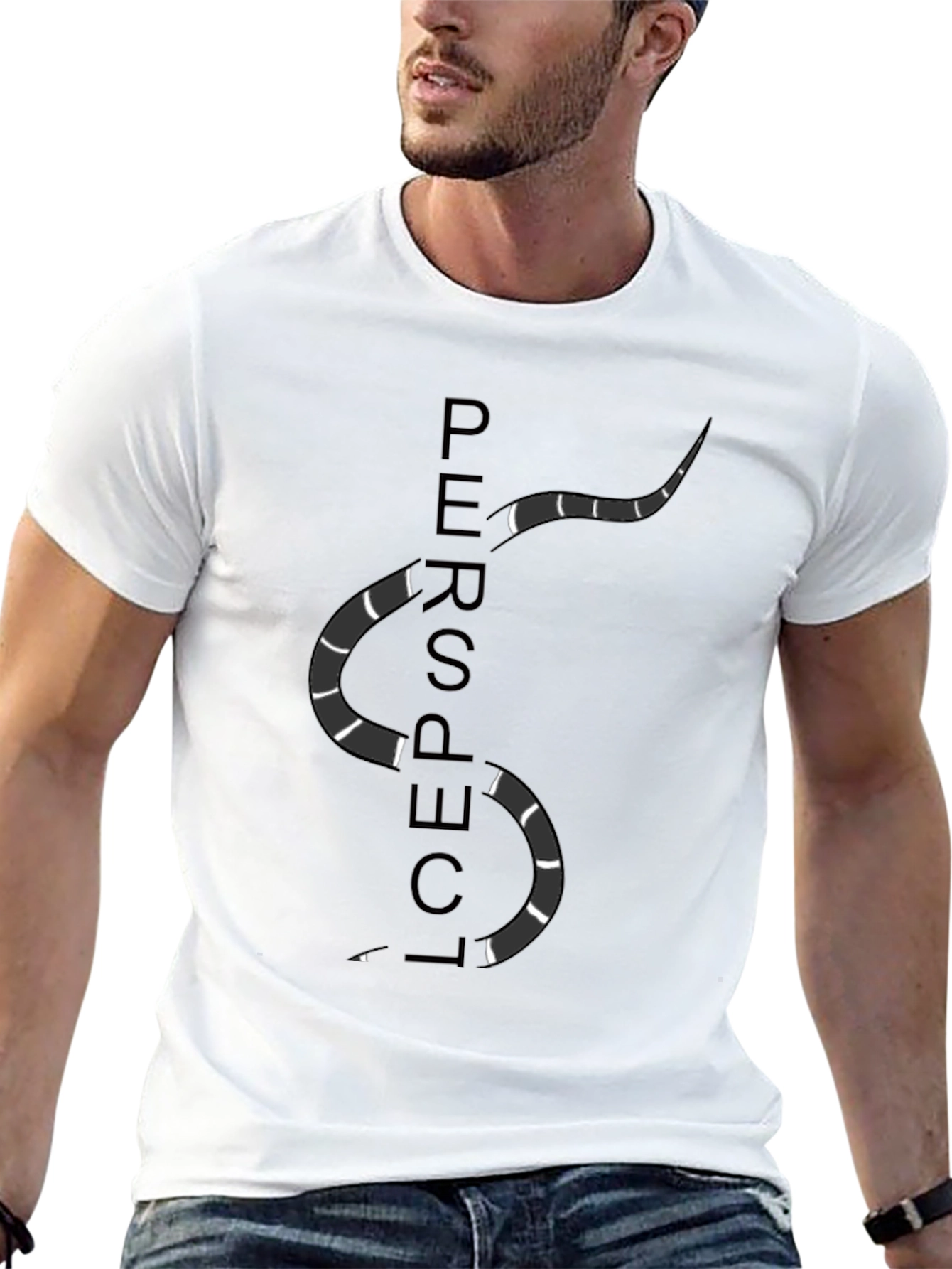 Perspective Snake Graphic Tee - Stylish Casual Wear