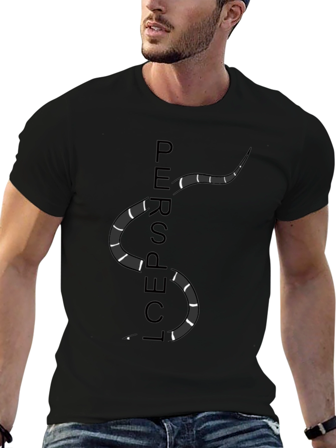 Perspective Snake Graphic Tee - Stylish Casual Wear