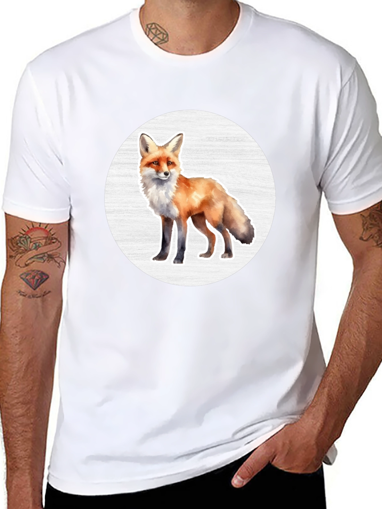 Fox Graphic Tee - Black Unisex T-Shirt