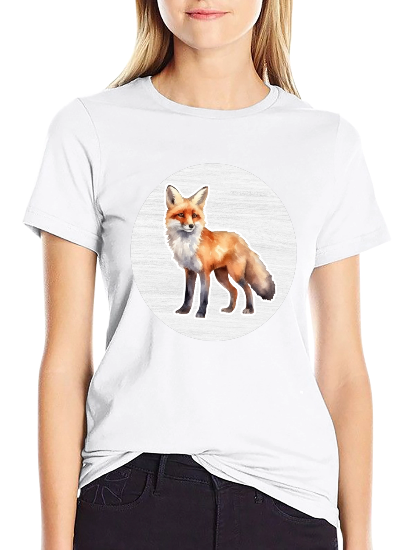 Fox Graphic Tee - Black Unisex T-Shirt