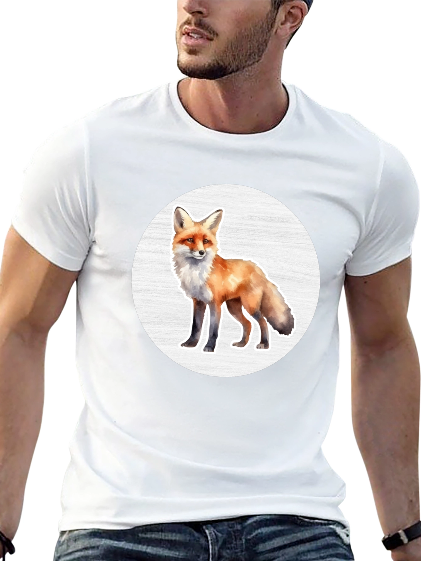 Fox Graphic Tee - Black Unisex T-Shirt
