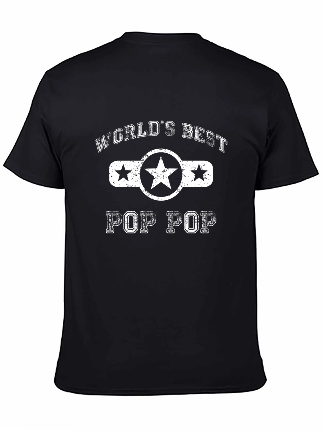 Worlds Best Pop Pop T-Shirt - Black